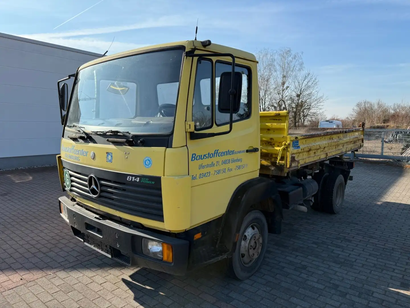 Mercedes-Benz 814 7,5t Dreiseitenkipper Einsatzbereit Festprei Gelb - 2
