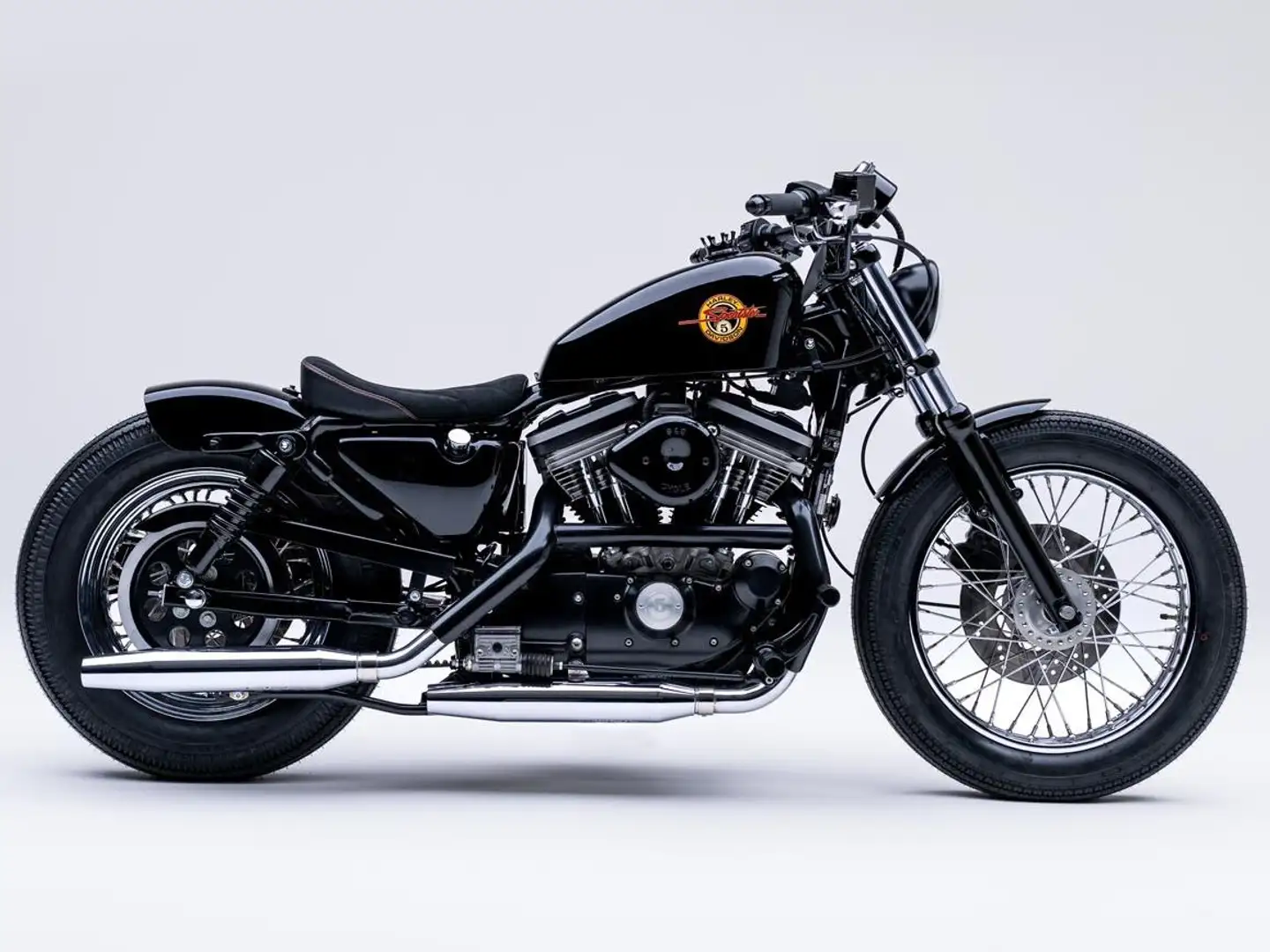 Harley-Davidson Sportster 1200 Custom Bike Schwarz - 1