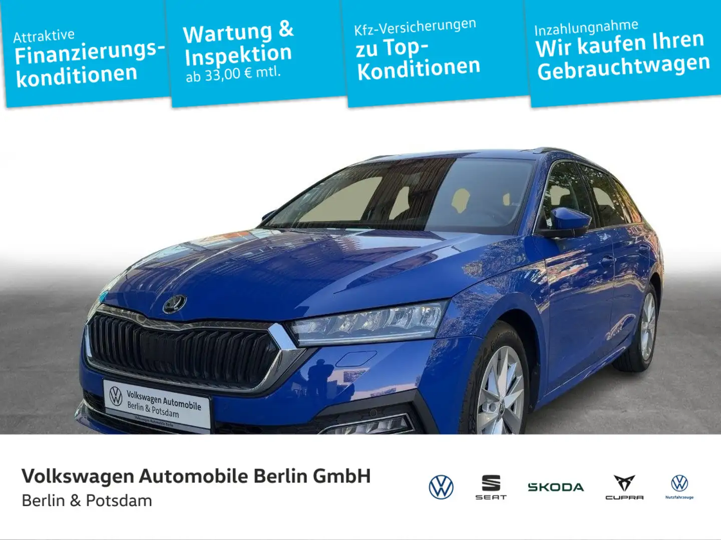 Skoda Octavia Combi 2.0 TDI DPF Style Navi LED SHZ PDC Blau - 1