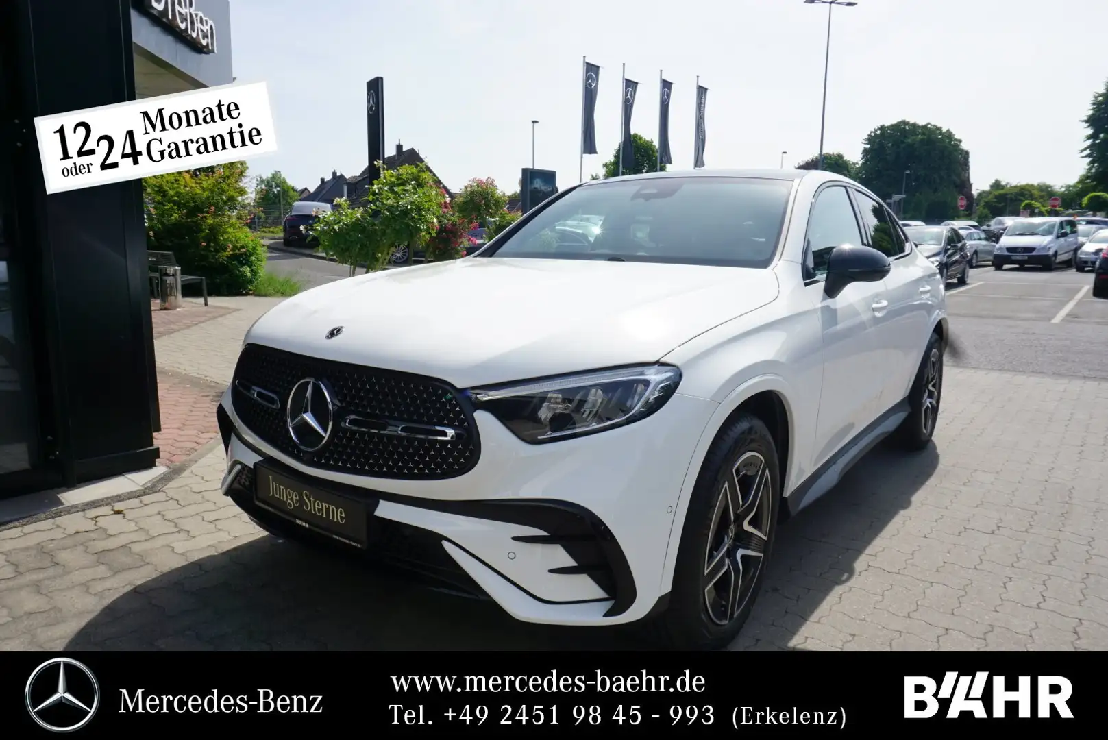 Mercedes-Benz GLC 300 GLC 300 d 4M Coupé AMG+Night/Pano/AHK/Distronic Weiß - 1