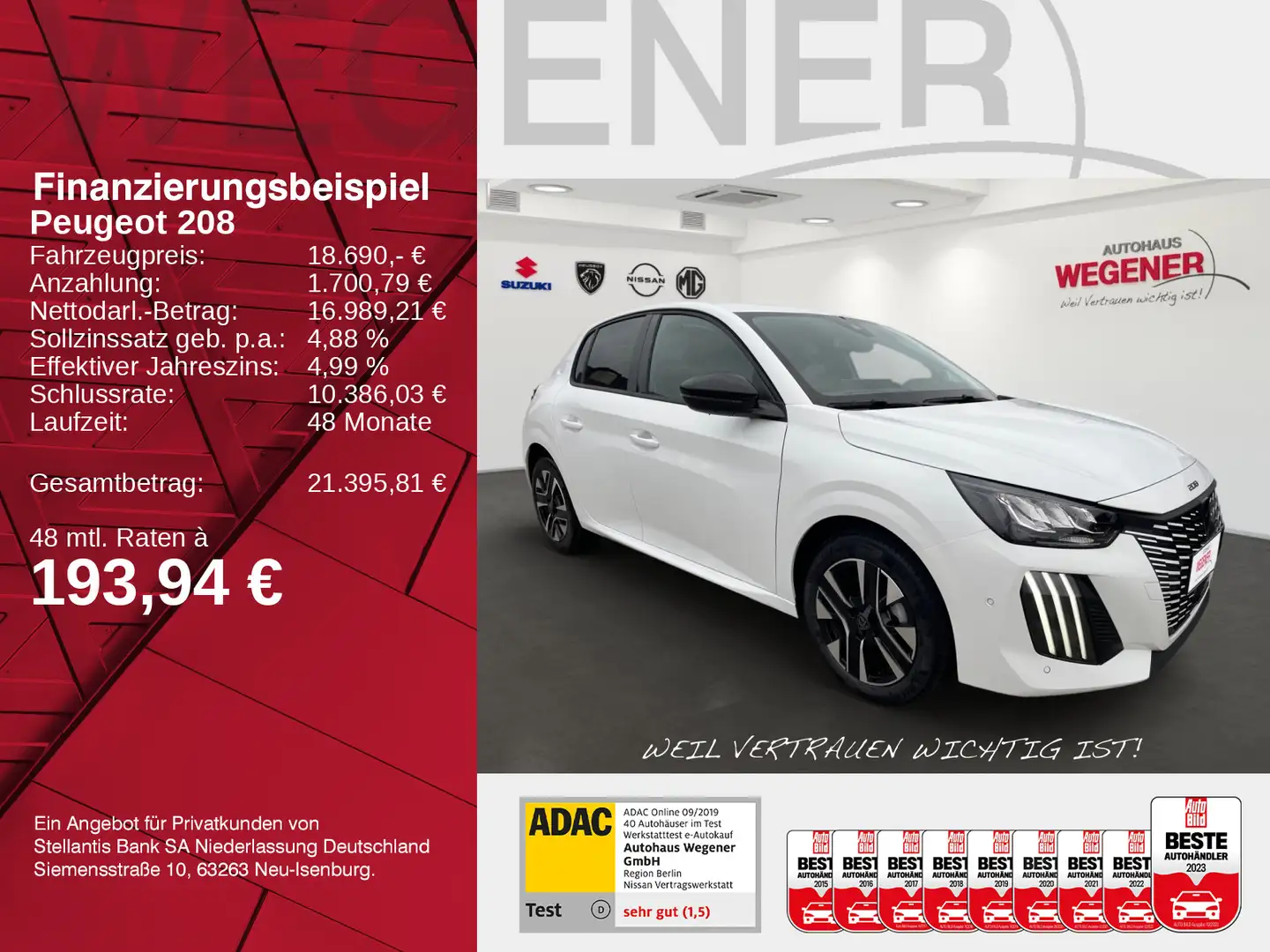 Peugeot 208 Allure 100 1.2 PureTech Kamera*SHZ*LED* Weiß - 2
