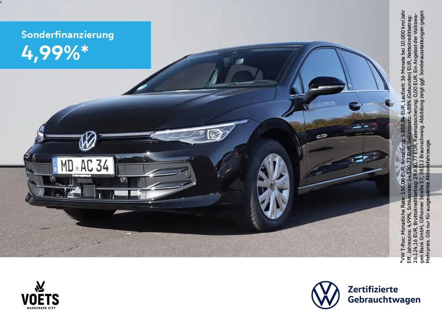 Volkswagen Golf 2,0 TDI Edition 50 DSG+PANO+IQ-LIGHT Negro - 1