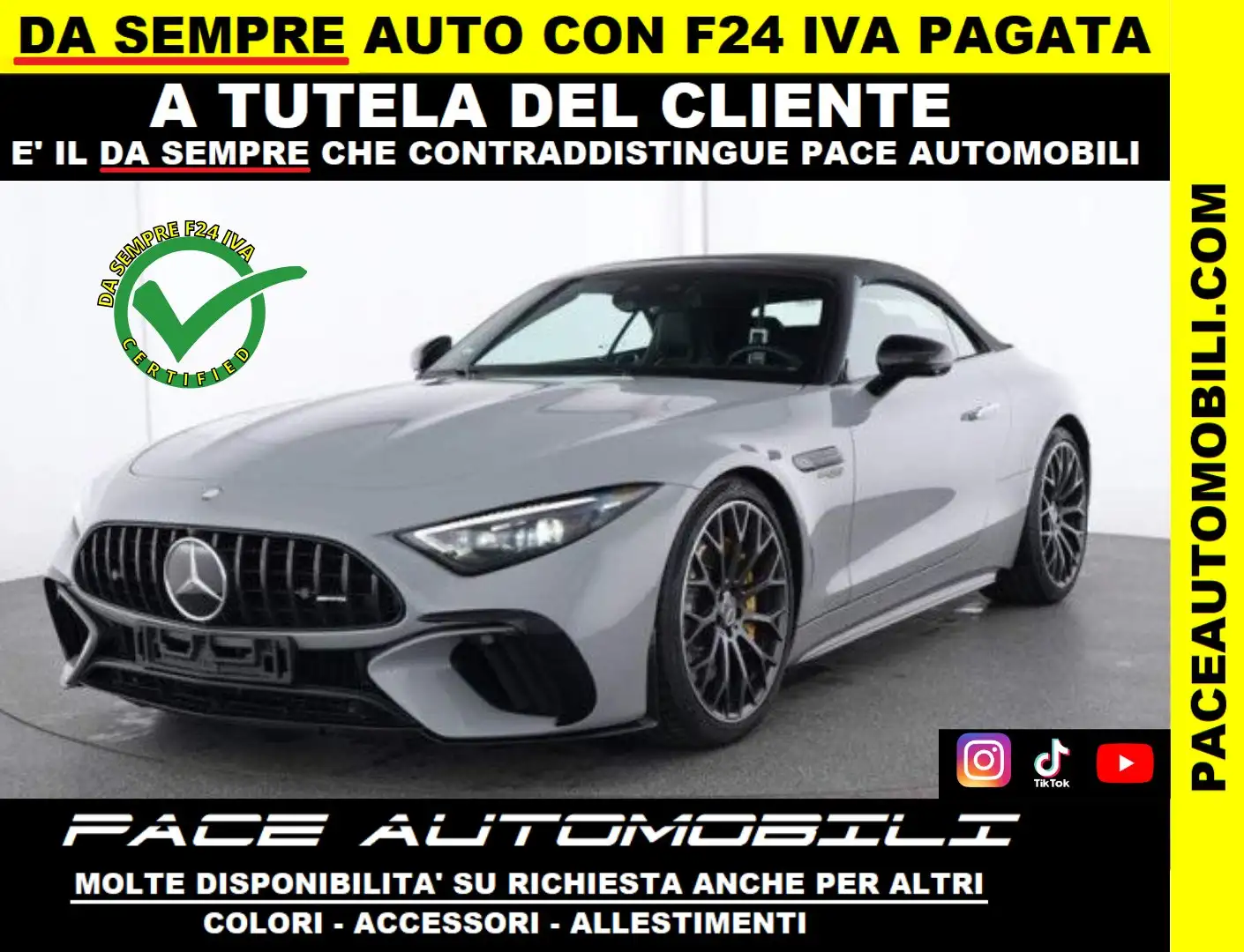 Mercedes-Benz SL 63 AMG 4M AERO 21" PREMIUM SOLLEVATORE BURMESTER LED PDC Grigio - 1