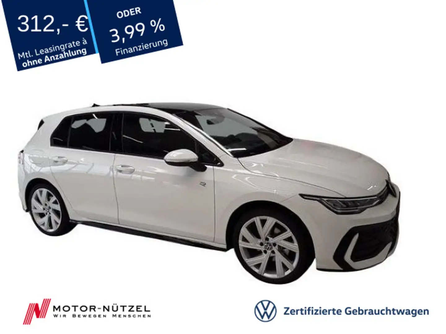 Volkswagen Golf VIII 1.5 TSI R-LINE 5JG+LED+NAV+AHK+ACC+DAB Weiß - 1