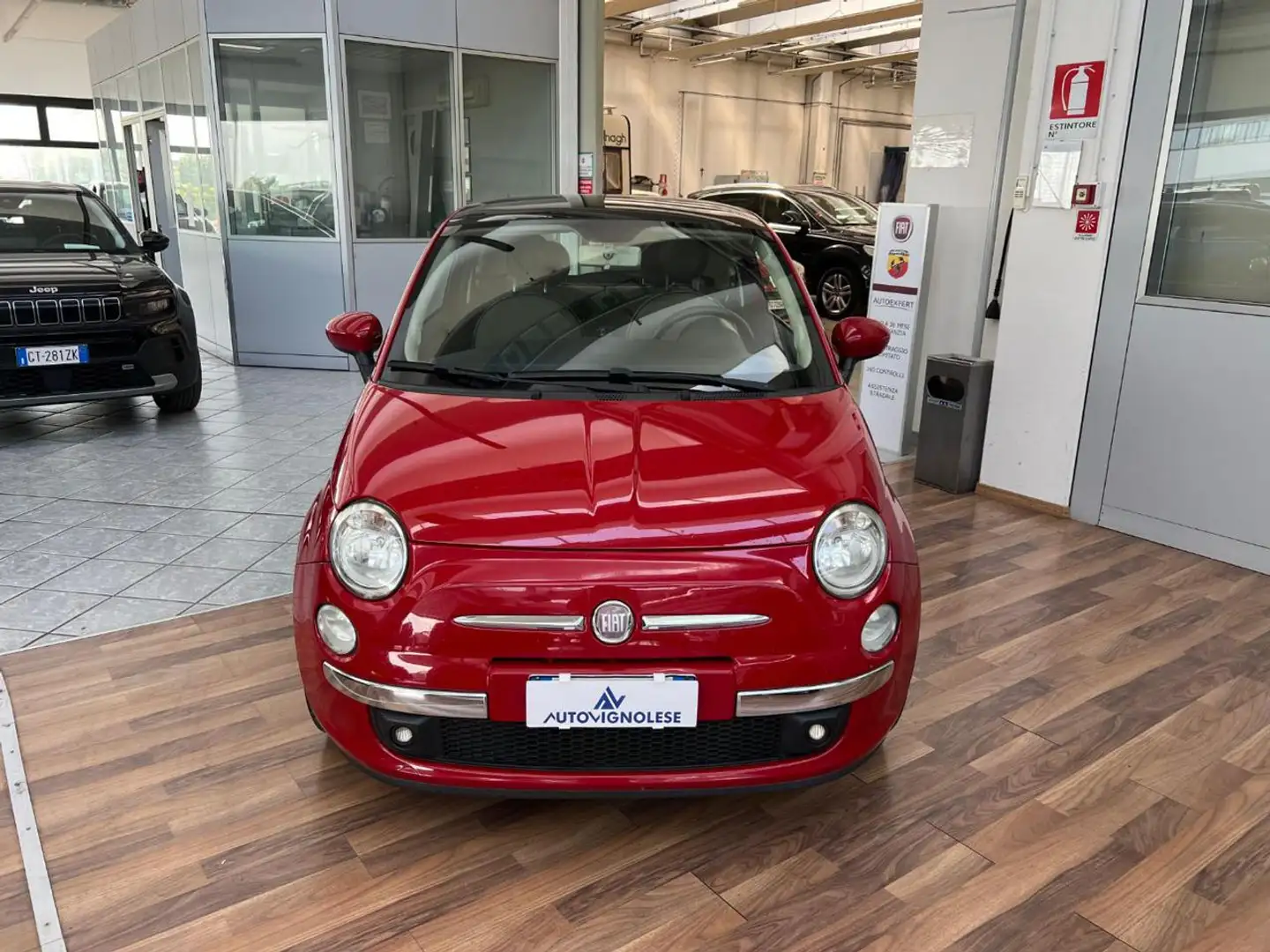 Fiat 500 1.2 Lounge - TETTO PANORAMA, C. LEGA Rosso - 2