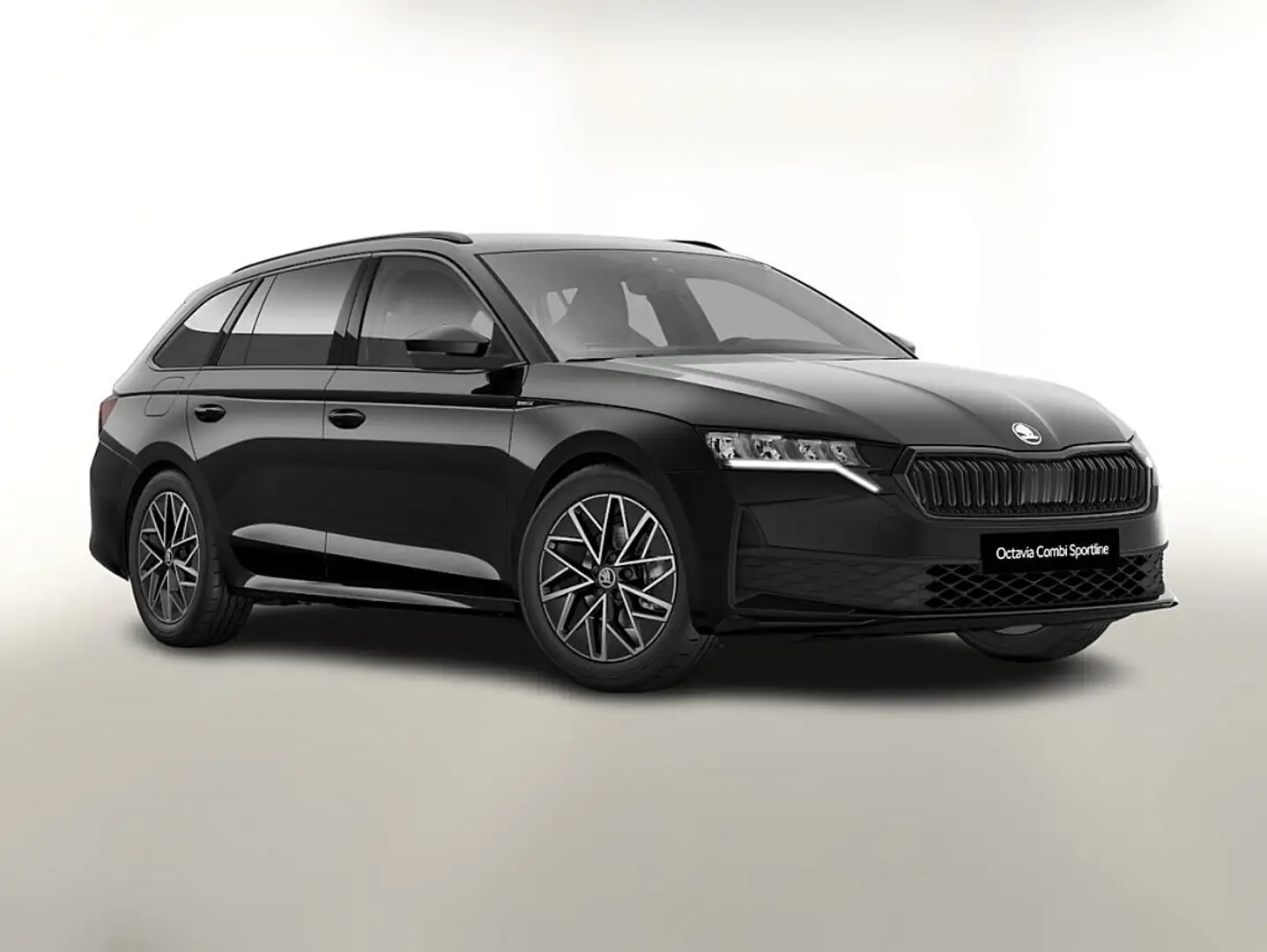 Skoda Octavia Kombi 2,0 TDI Sportline FL AHK 17Z Nav ACC vEHK Zwart - 1