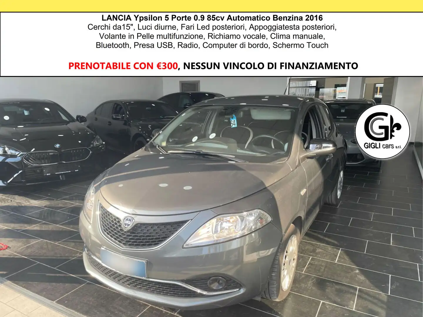 Lancia Ypsilon Ypsilon 0.9 85cv benzina Automatico Bluetooth Сірий - 1