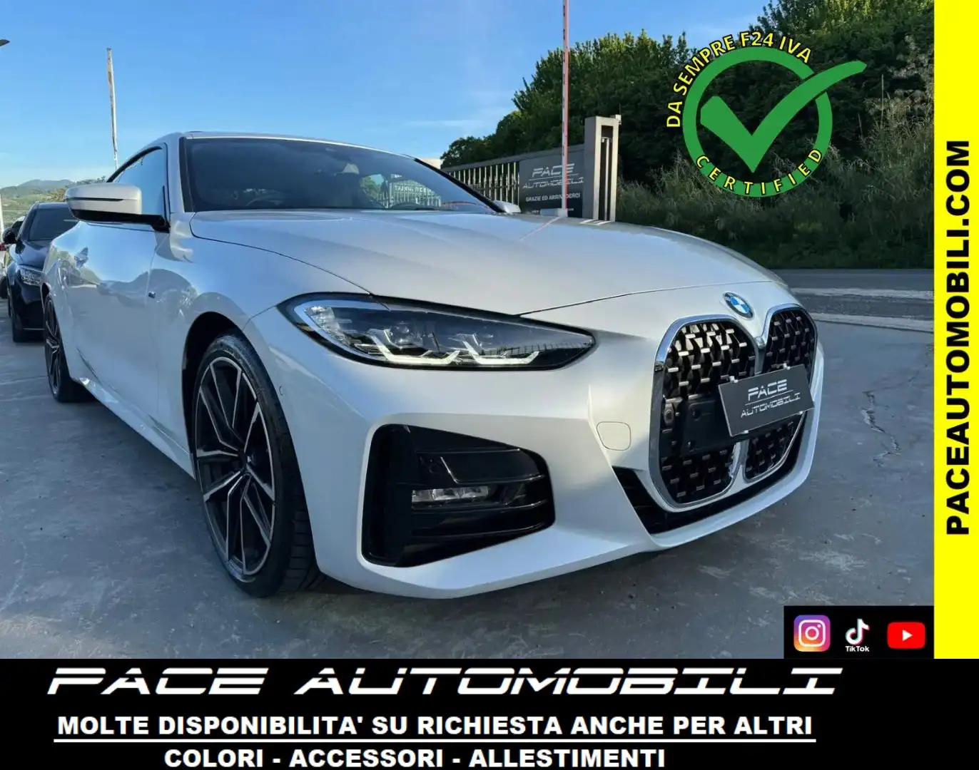BMW 430 i M SPORT MSPORT M-SPORT 19" LED PDC F1 TETTO Bianco - 1
