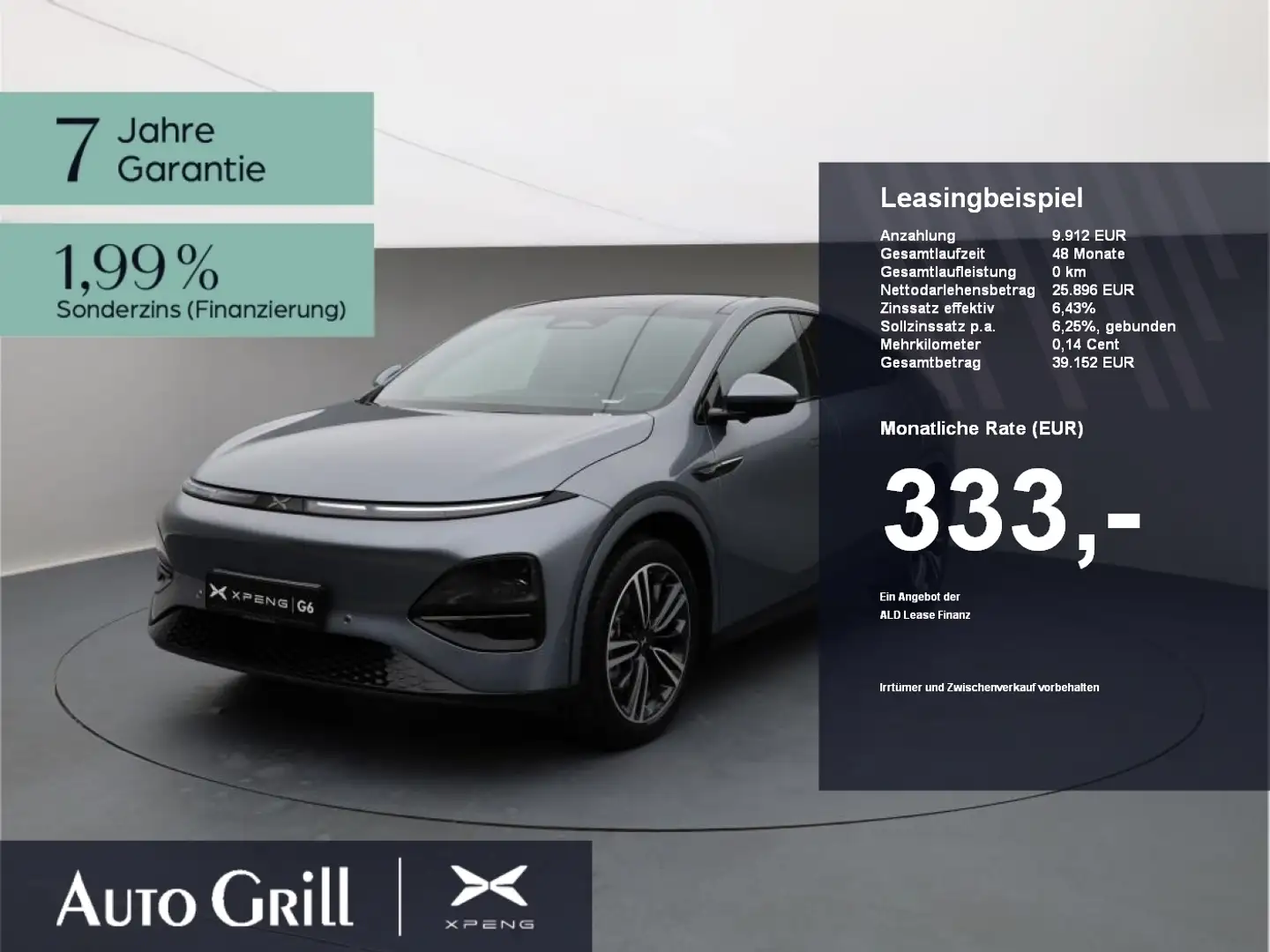 Xpeng G6 RWD Long Range AHK CarPlay 360Kam ACC Pano Grau - 1