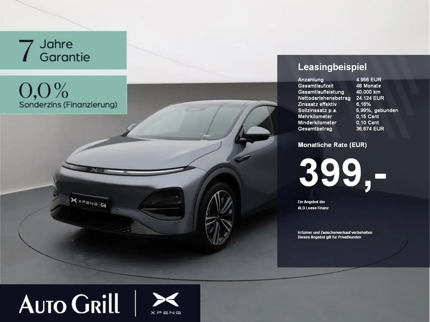 Xpeng G6 RWD Long Range AHK CarPlay 360Kam ACC Pano Gri - 1