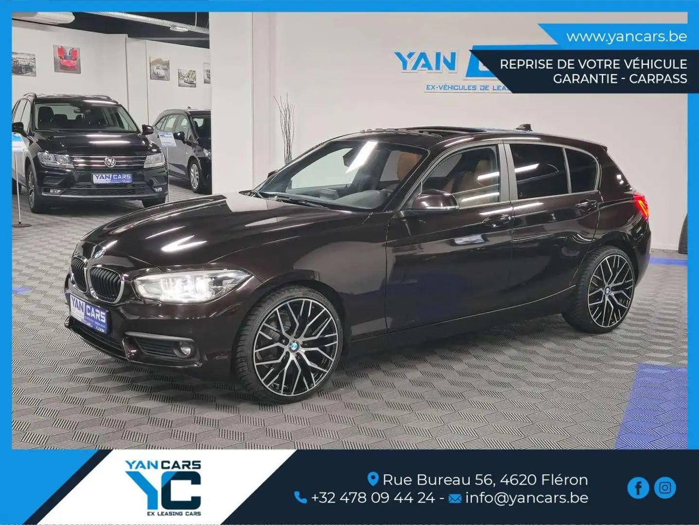 BMW 116 dA * SPORT * TOIT OUVRANT + JANTES 19" * A VOIR! Brun - 1
