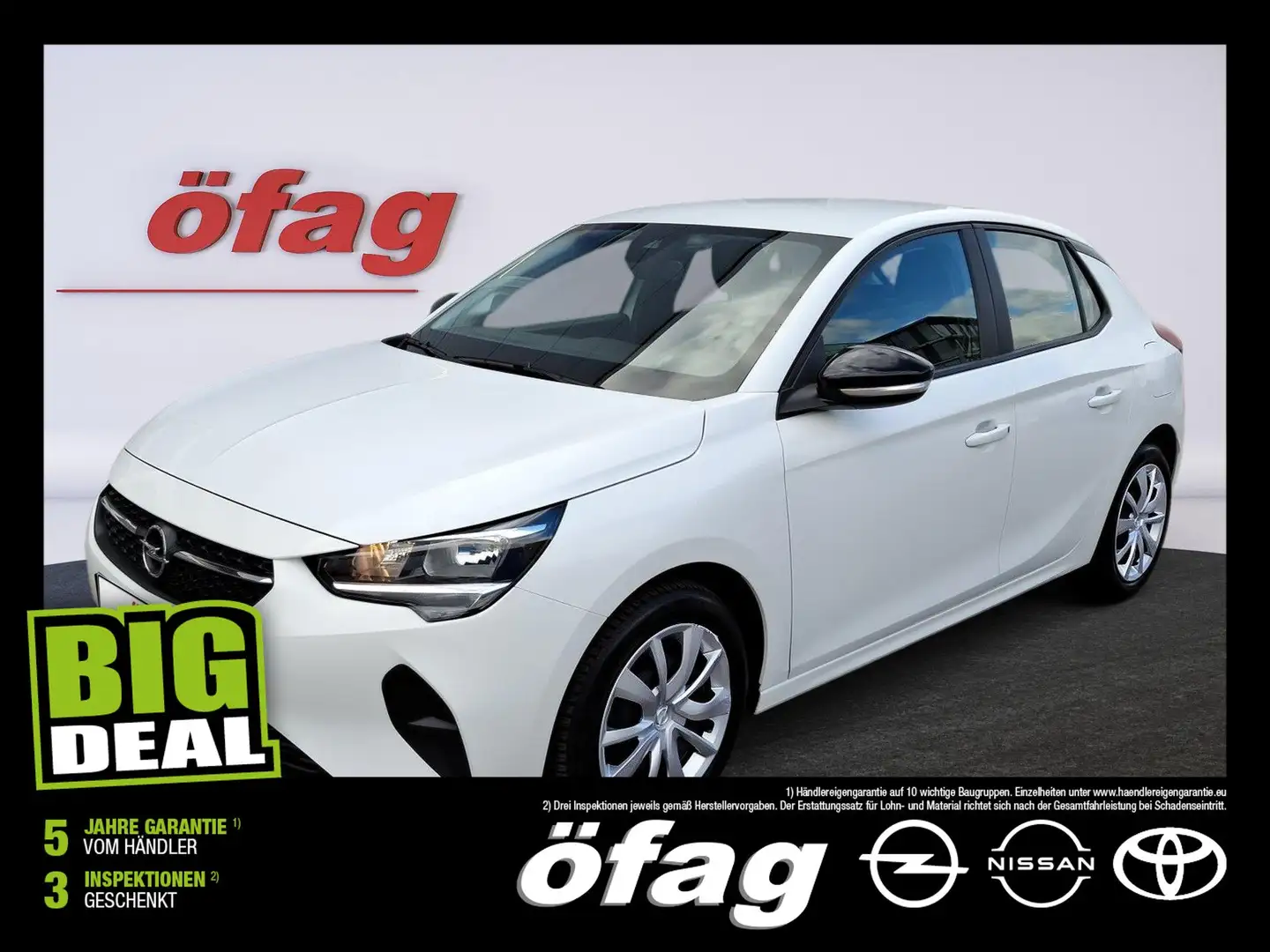 Opel Corsa 1.2 Edition SHZ+Fernlichtass.+PDC Weiß - 1