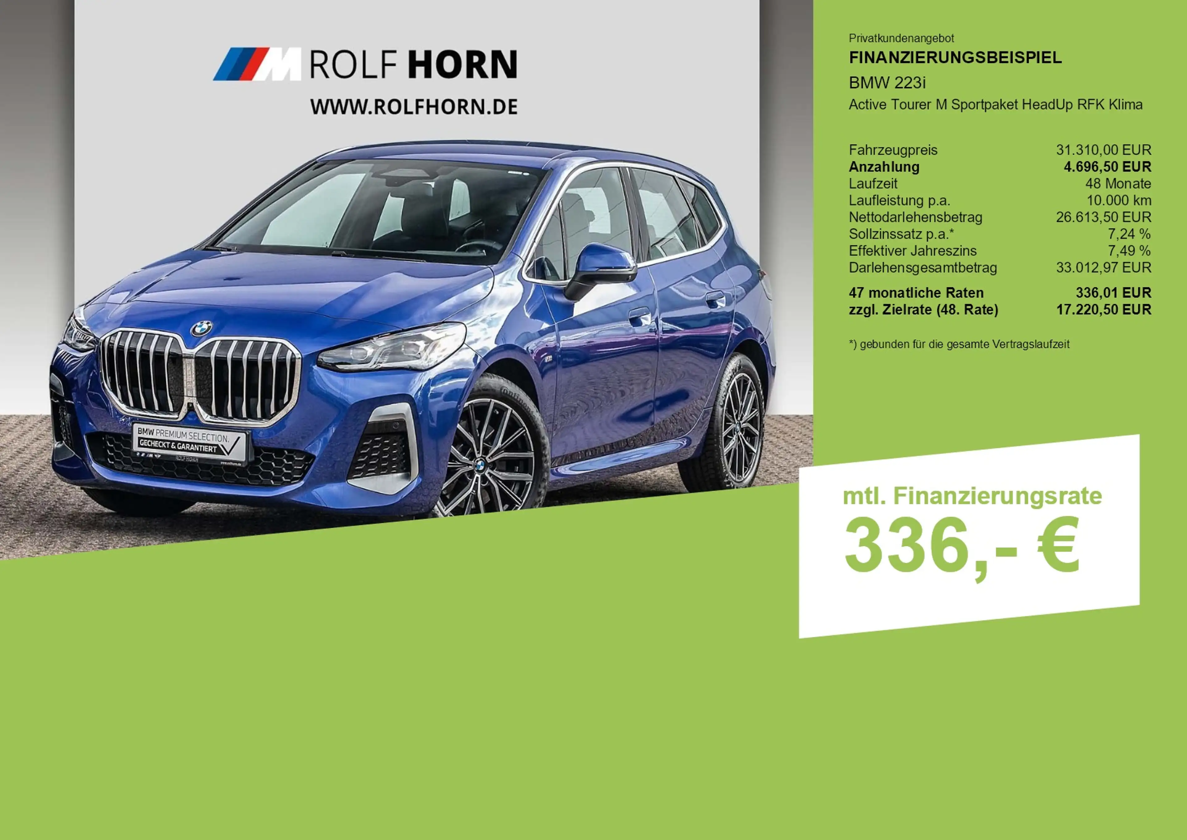 BMW 223 i Active Tourer M Sportpaket HeadUp RFK Klima — photo 3