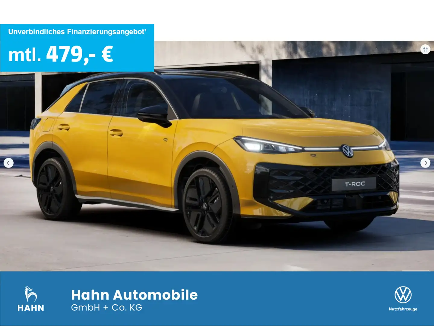 Volkswagen T-Roc R-Line 1,5l eTSI 110kW DSG BLACK STYLE DCC Geel - 1