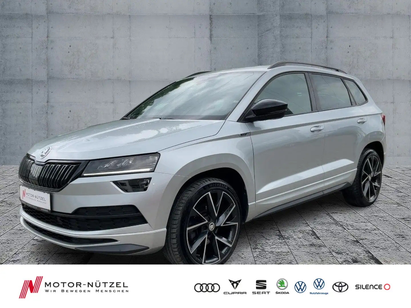 Skoda Karoq 2.0 TSI 4x4 DSG SPORTLINE LED+NAVI+ACC+AHK Silber - 1