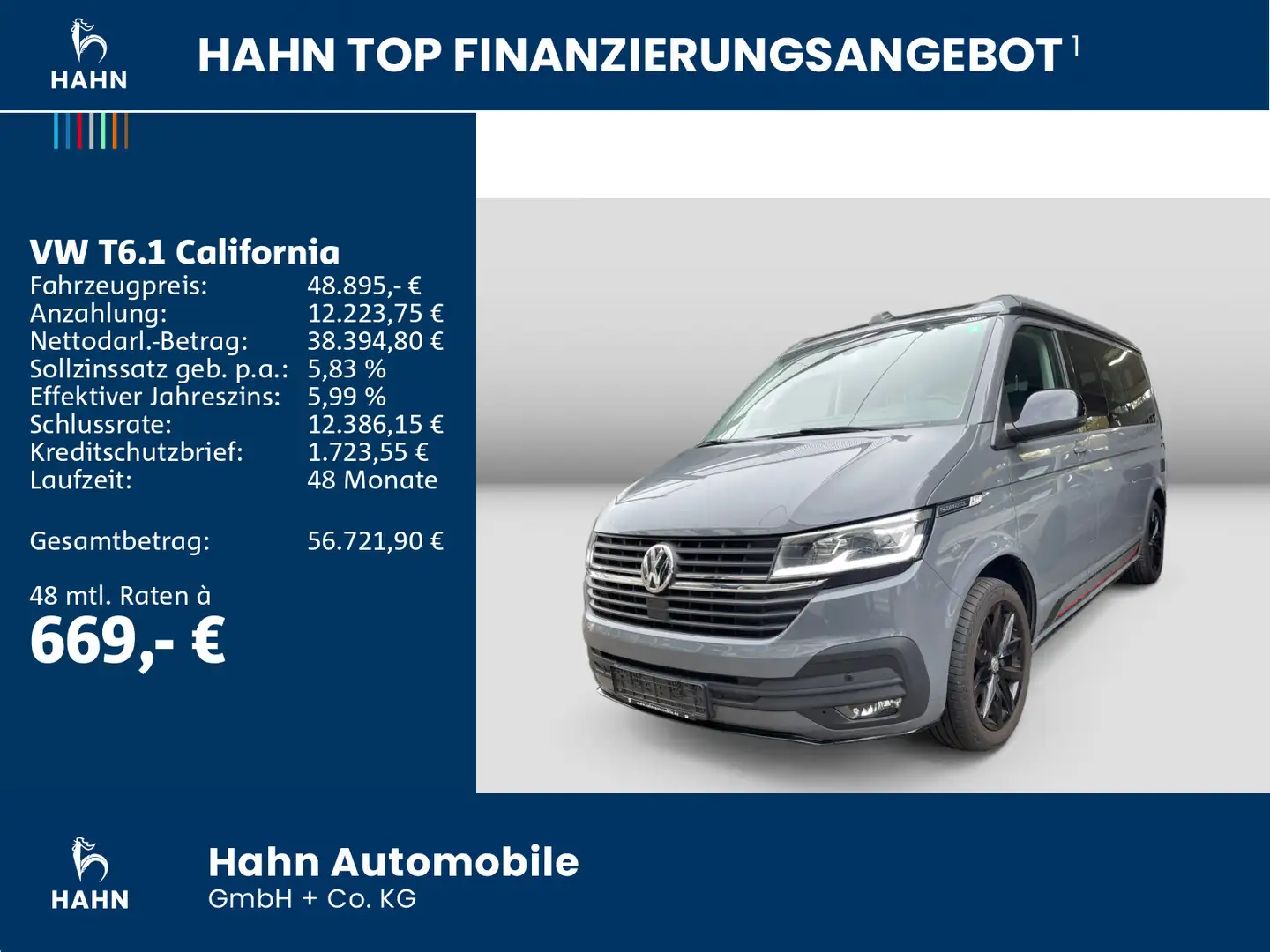Volkswagen T6.1 California Beach Tour Edition 2.0TDI DSG AH Grau - 2