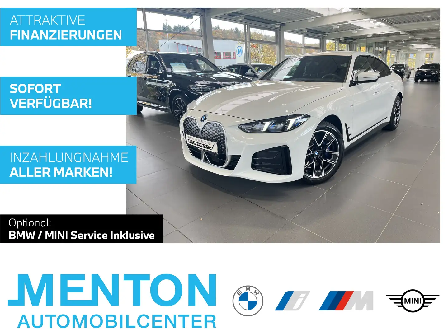 BMW i4 eDrive40 Gran Coupé M-Sportpaket/Parking-Ass.+/LCP Weiß - 1