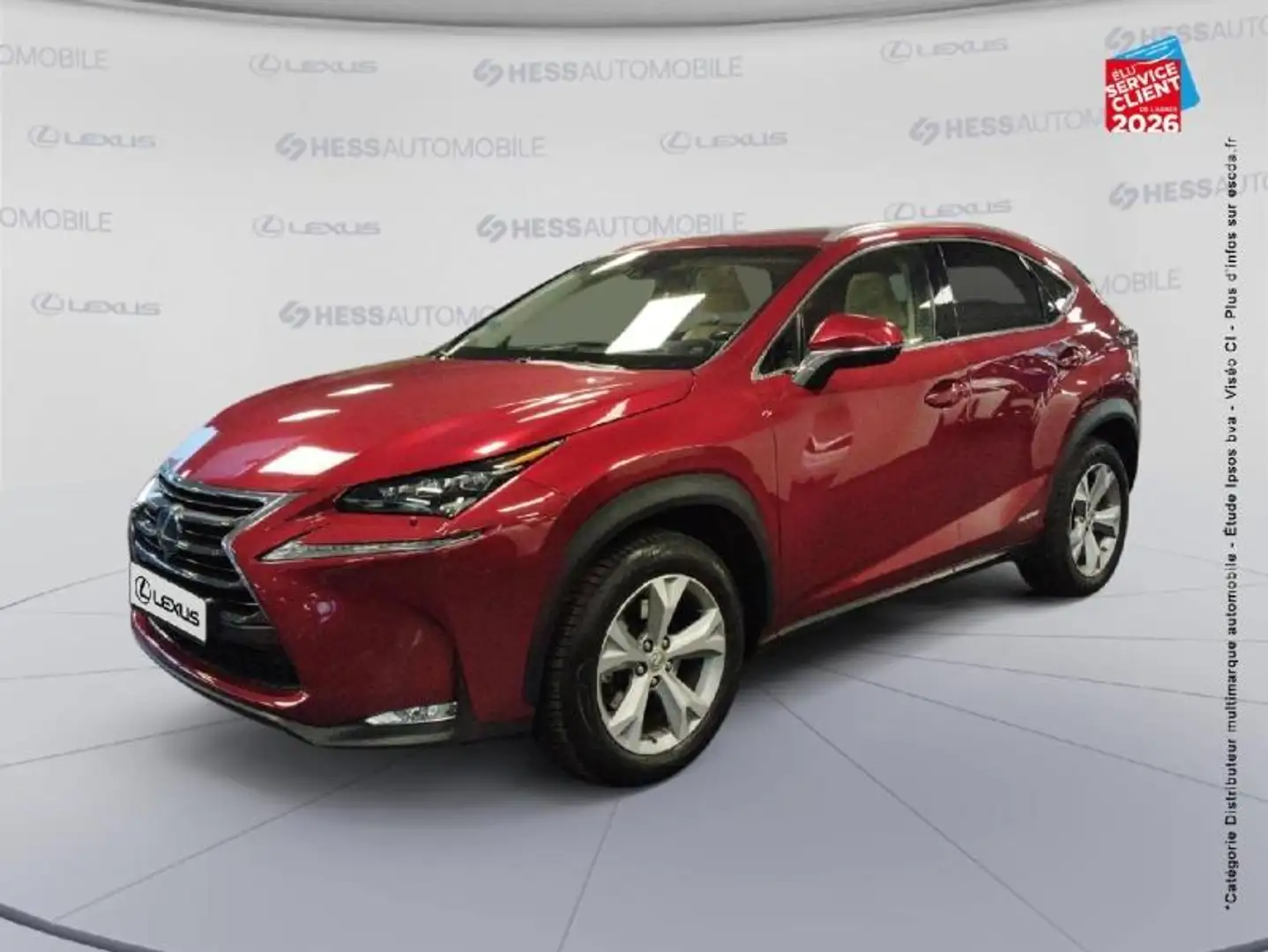 Lexus NX 300h 300h 4WD Executive Touvrant Sieges chauf/ventil/cuir Camera HUD Attelage Rouge - 1