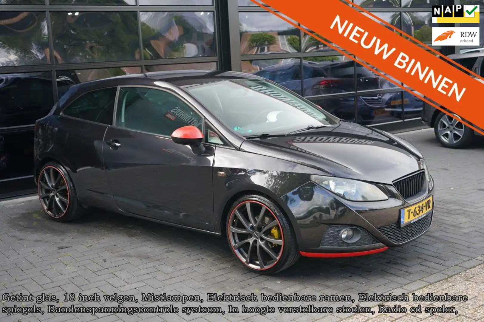 SEAT Ibiza SC 1.6 Sport, Airco, Elek pakket, Siyah - 1