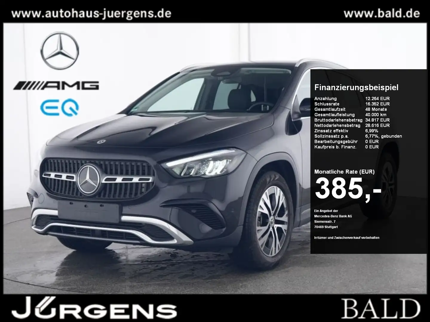 Mercedes-Benz GLA 220 4M Progressive/LED/Kamera/Winter/SHZ Noir - 1