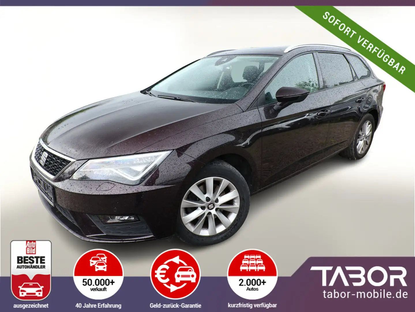 SEAT Leon ST 1.6 TDI 116 Style Leder Nav LED PDC AHK Violett - 1