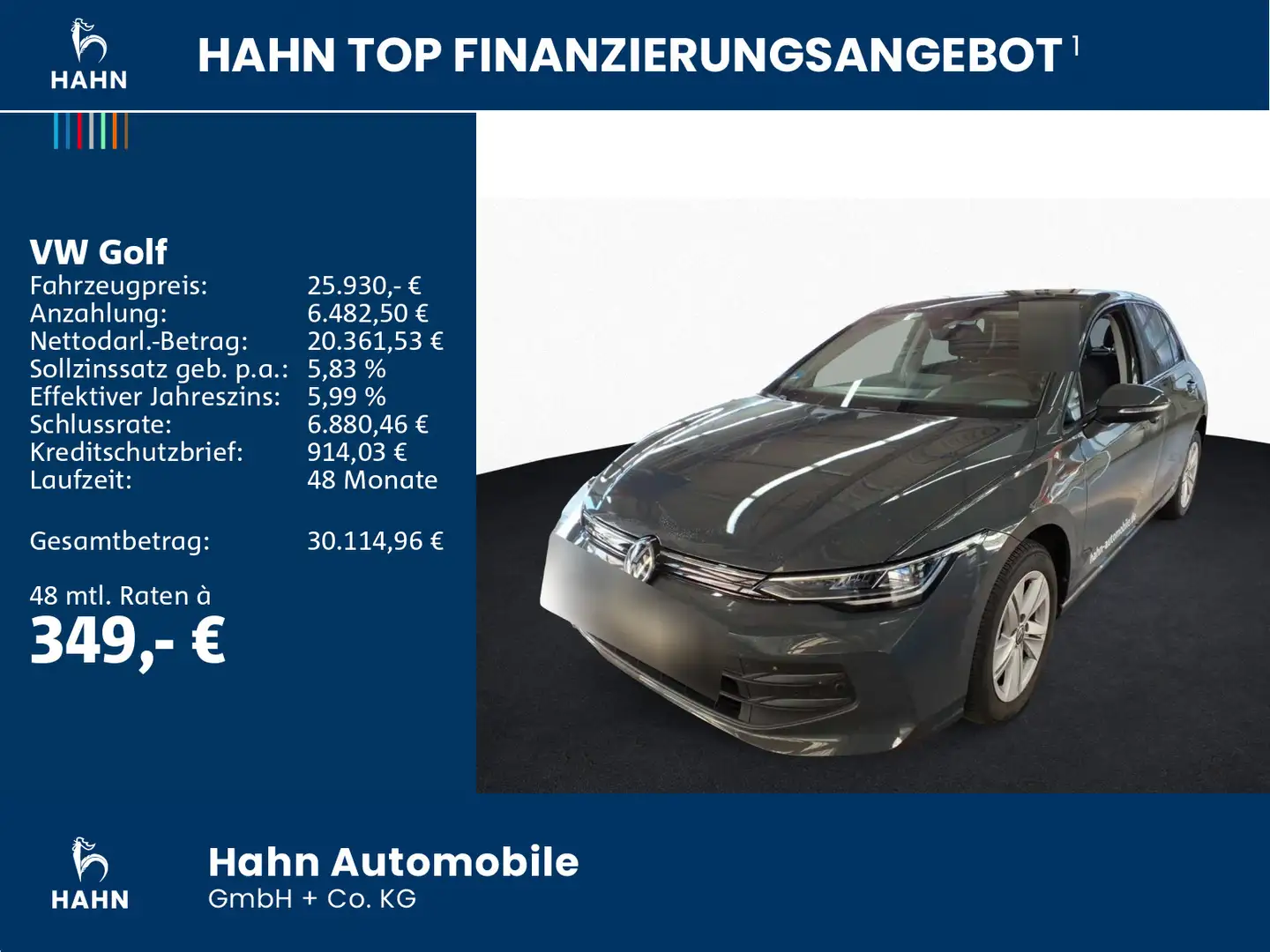 Volkswagen Golf VIII 1.5eTSI DSG Life LED Nav ACC APP Sitzh Grau - 2