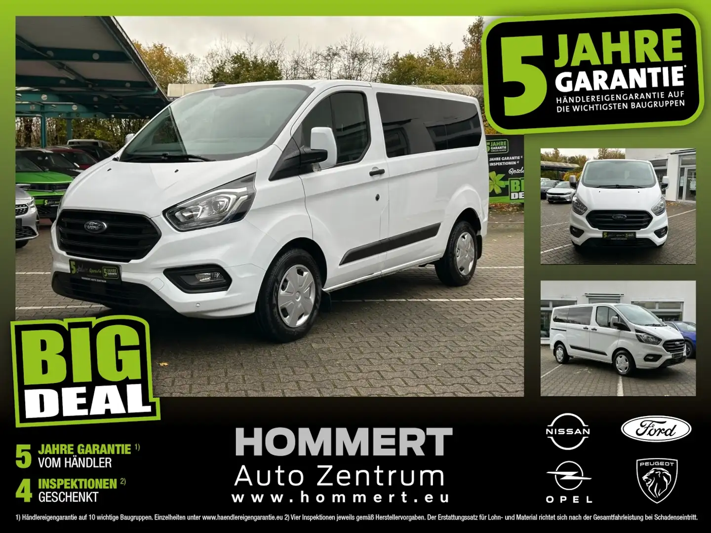 Ford Transit Custom Kombi 2.0 TDCi L1  Trend *AHK* Wit - 1
