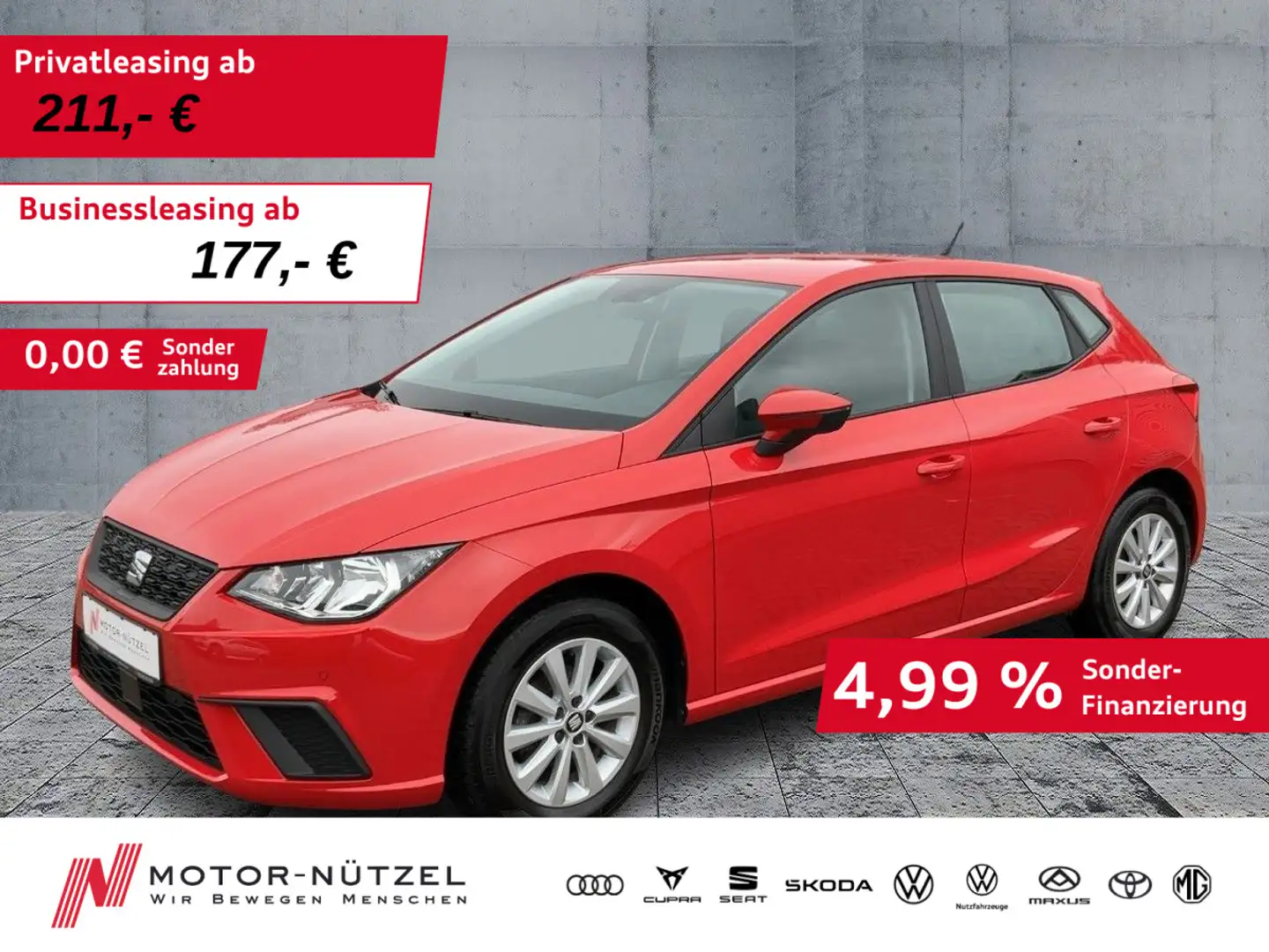 SEAT Ibiza 1.0 TSI STYLE BEATS APP+BT+DAB+SHZ+PDC+RFK Rot - 1