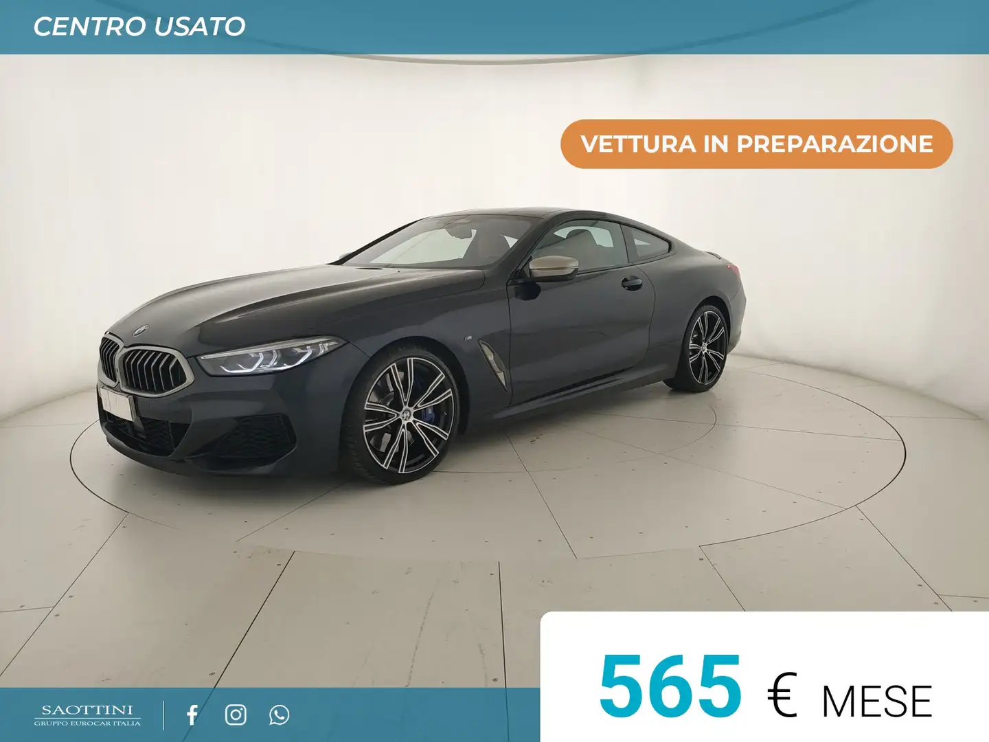 BMW 850 M 850i Coupe Xdrive Individual composition auto Синій - 1