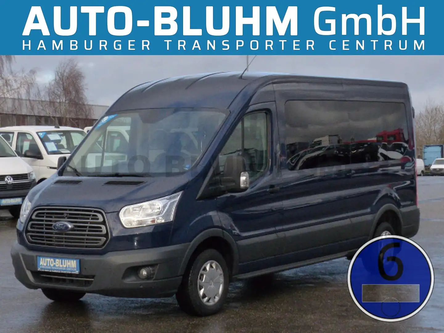 Ford Transit 310-EB Kombi L3H2 + Rollstuhlrampe Klima Blau - 1