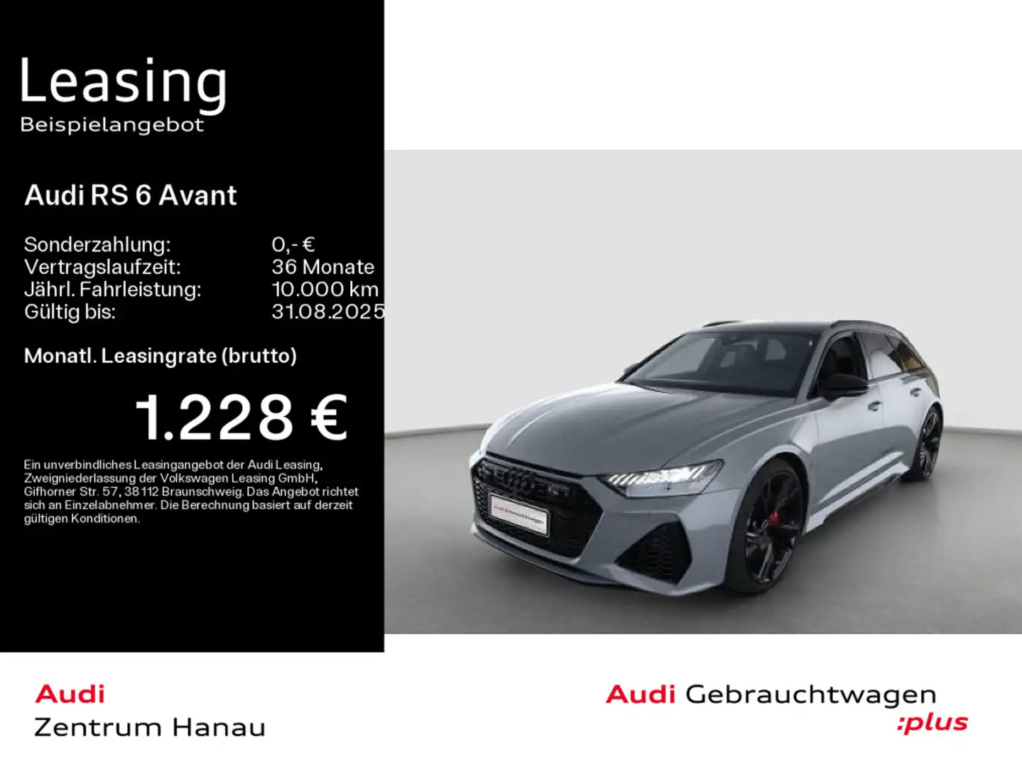 Audi RS6 *NAVI-PLUS*280KM/H*HUD*RS-AGA*PANO*LAS Grau - 1