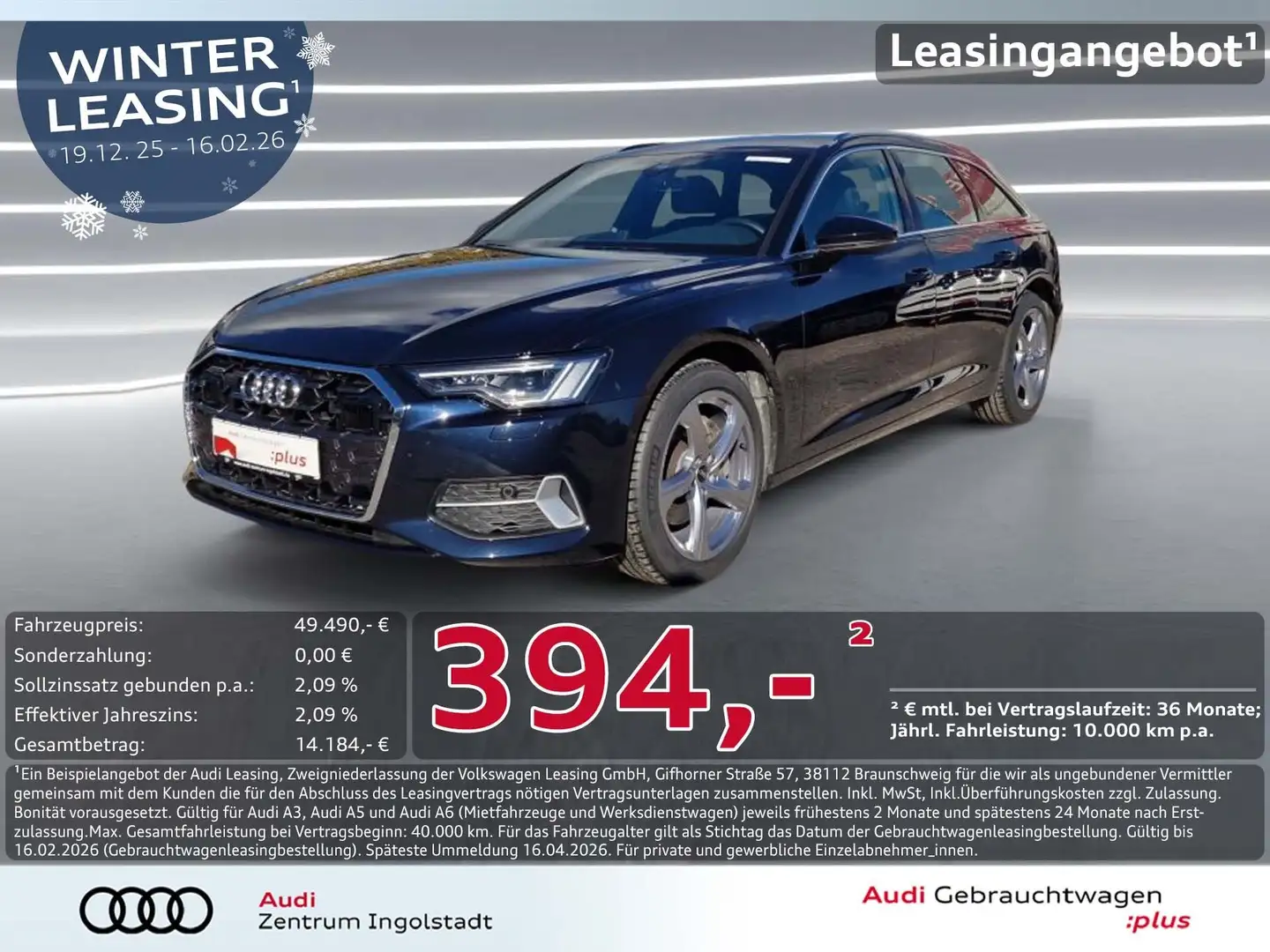 Audi A6 Avant 45 TFSI qu MATRIX AHK ACC 19" advanced Blau - 1