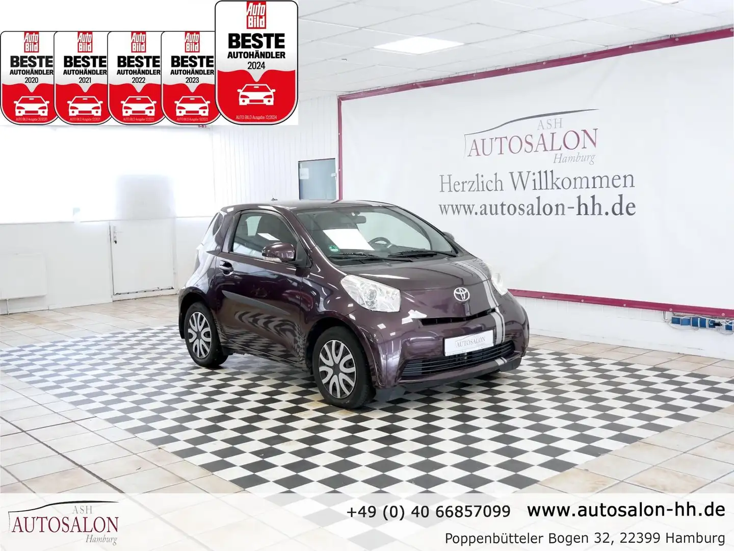 Toyota iQ *3Vorb*Leder*Sitzheizung*GanzjahrReif*TÜV Neu* Mauve - 1