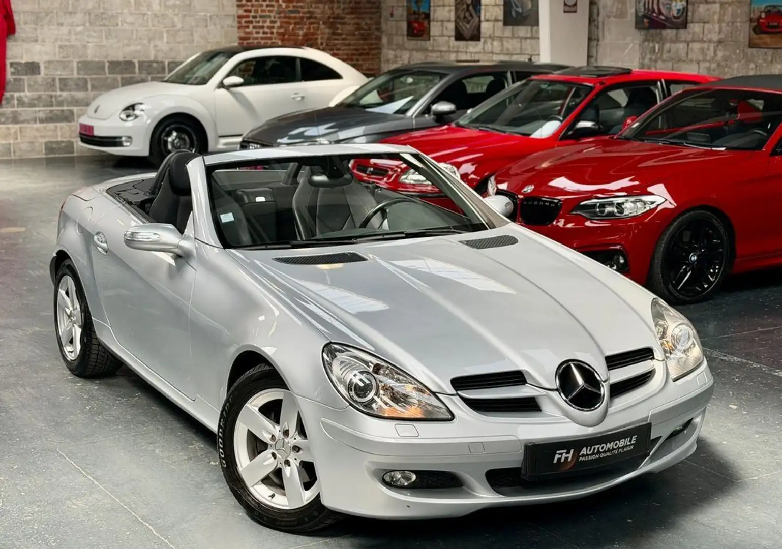 Mercedes-Benz SLK Classe 200K 1.8L 163 ch Régulateur, Sièges chauffants Carnet et historique État remarquable Grau - 2