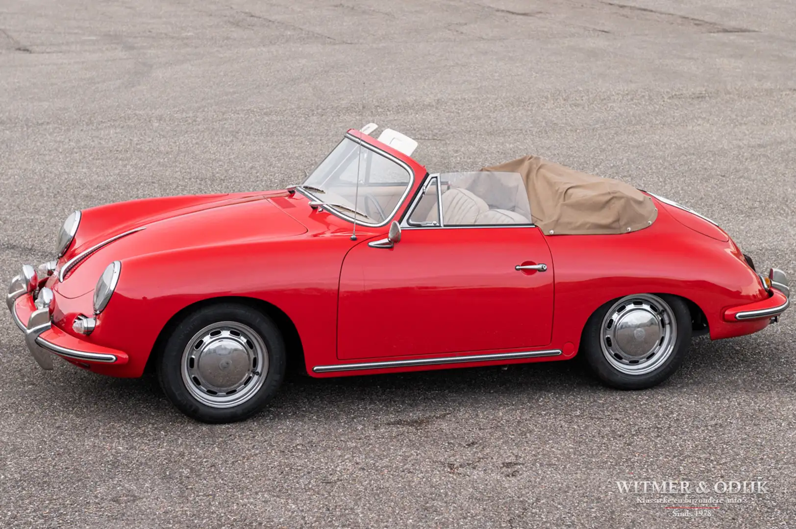 Porsche 356 C Cabriolet Rood - 1