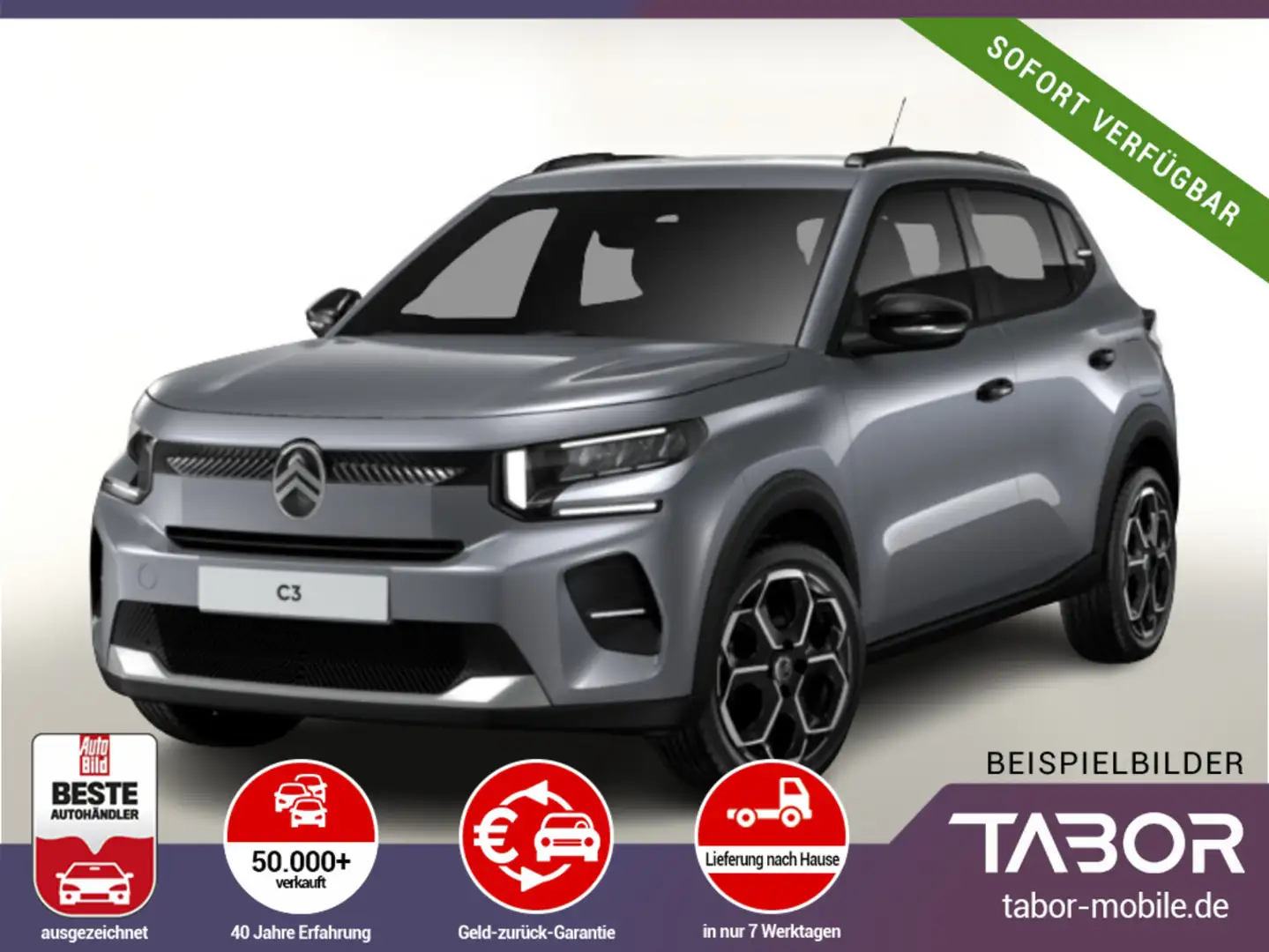 Citroen C3 Turbo 100 MAX HUD LED Nav Kam MirrorL PrivG Grau - 2