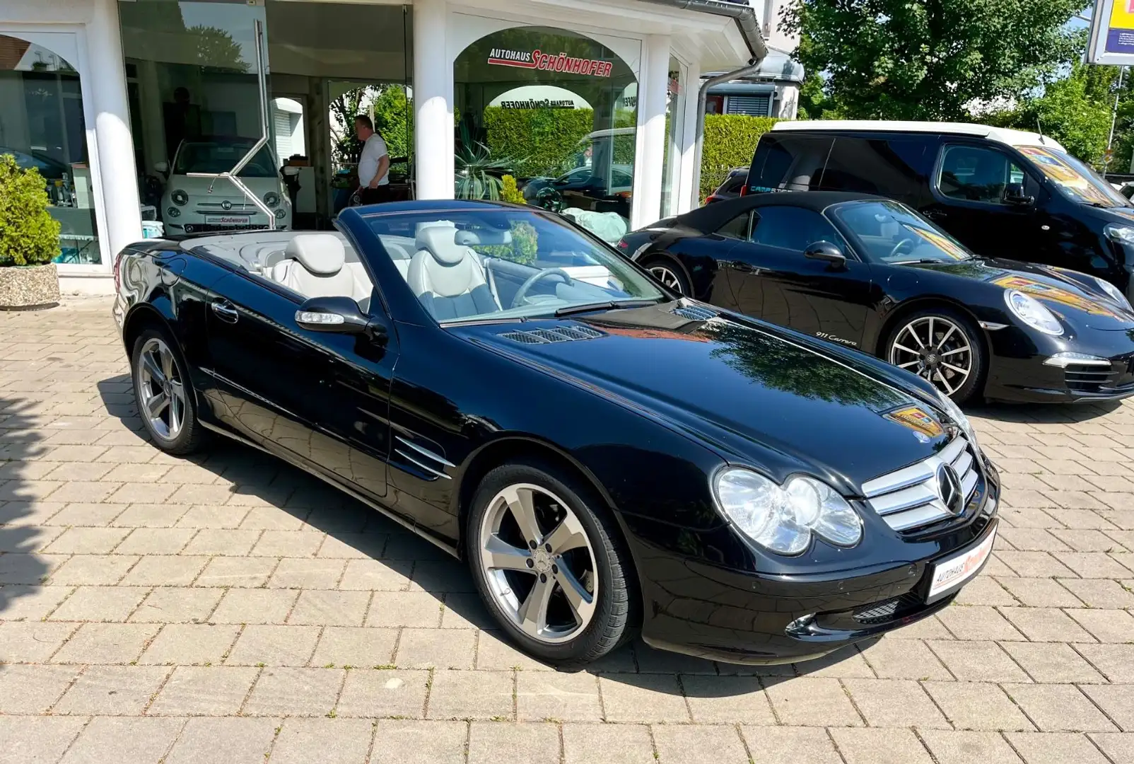 Mercedes-Benz SL 350 org.98'Km Navi Xen Leder PDC Sitzh.Memory Siyah - 2