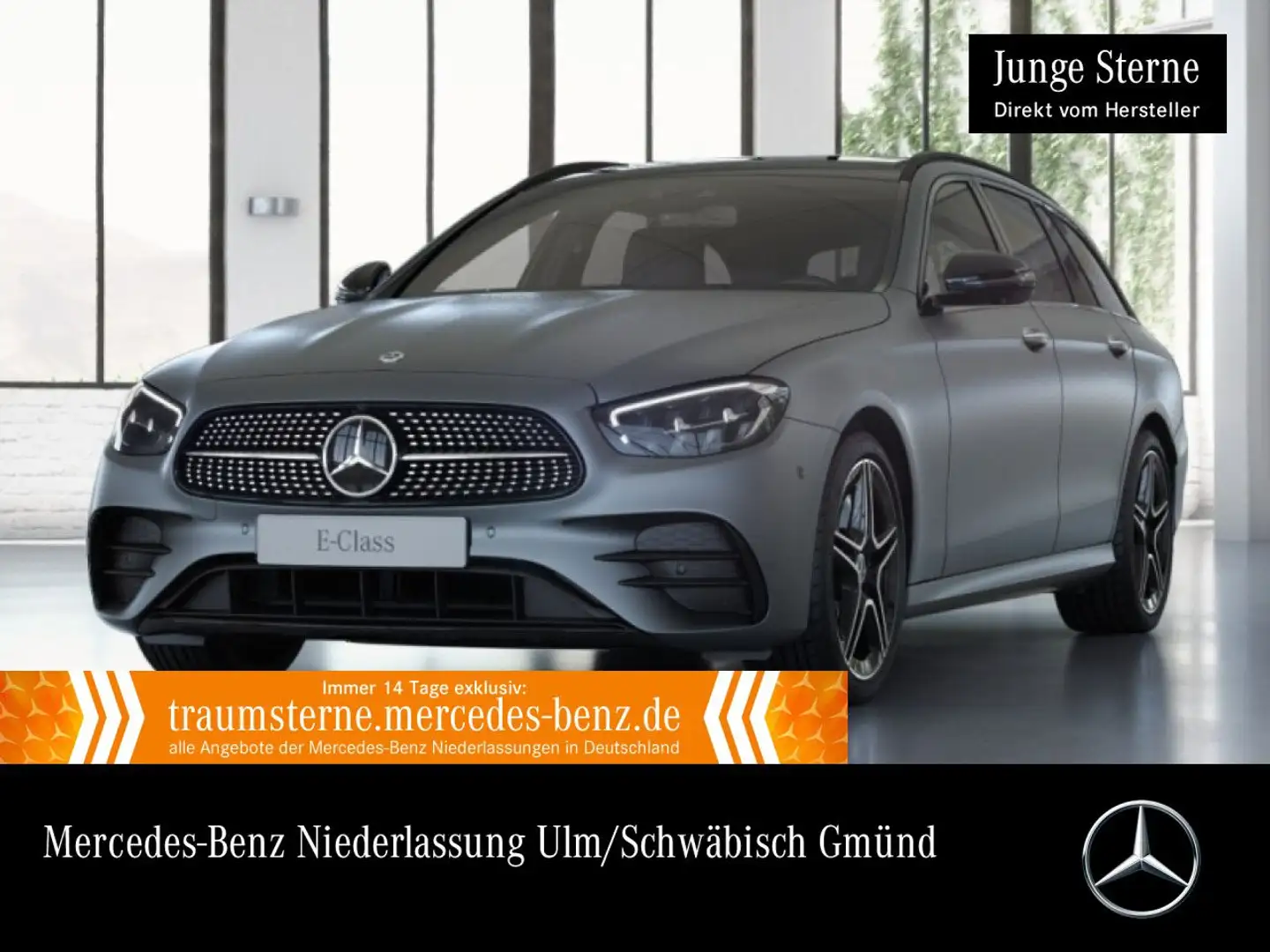 Mercedes-Benz E 300 de T 4M AMG+NIGHT+PANO+360+AHK+LED+FAHRASS Grau - 1