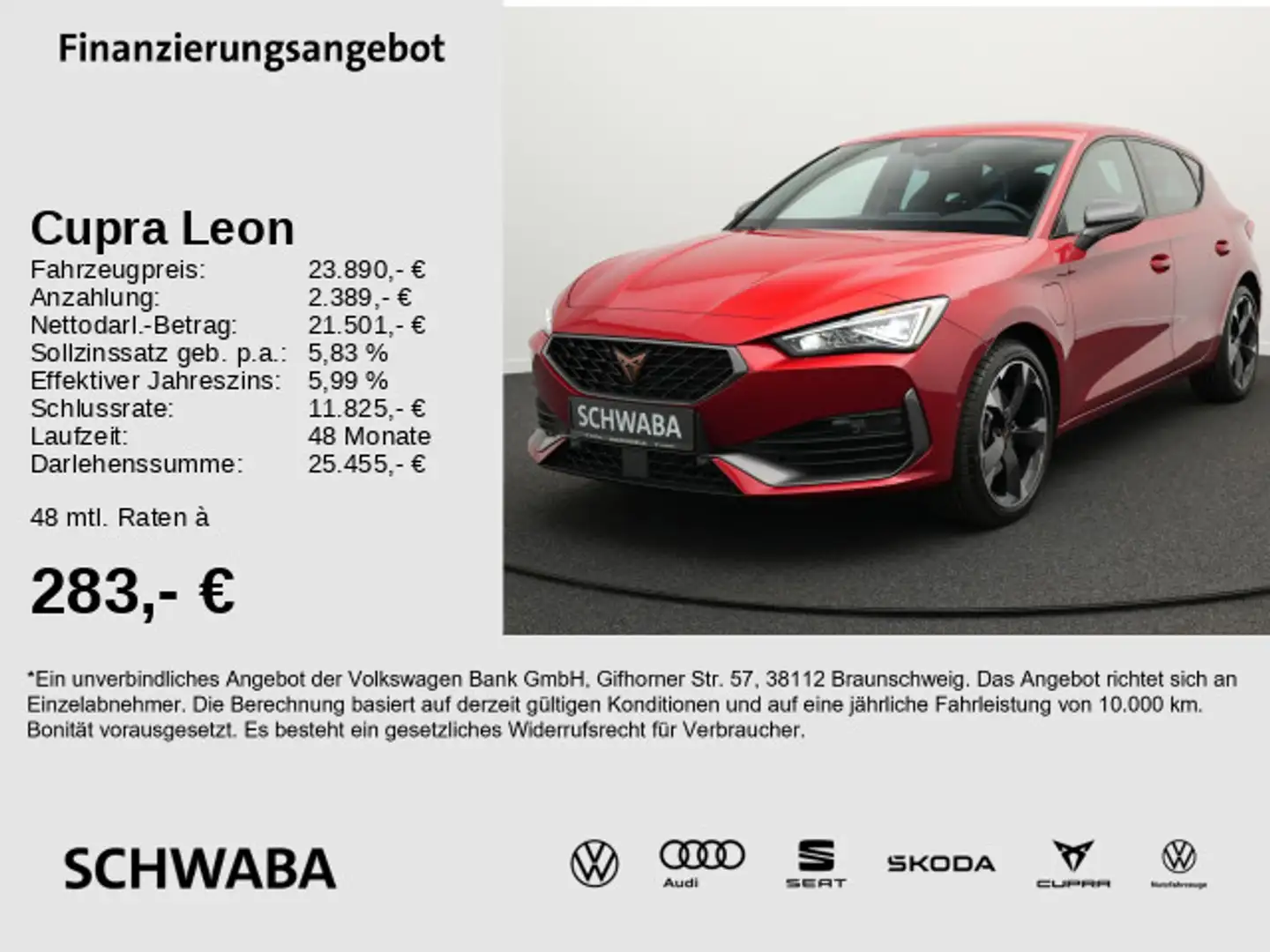 CUPRA Leon 1.4 e-HYBRID DSG *ACC*LED*VIRTUAL*NAVI*18'' Roşu - 1