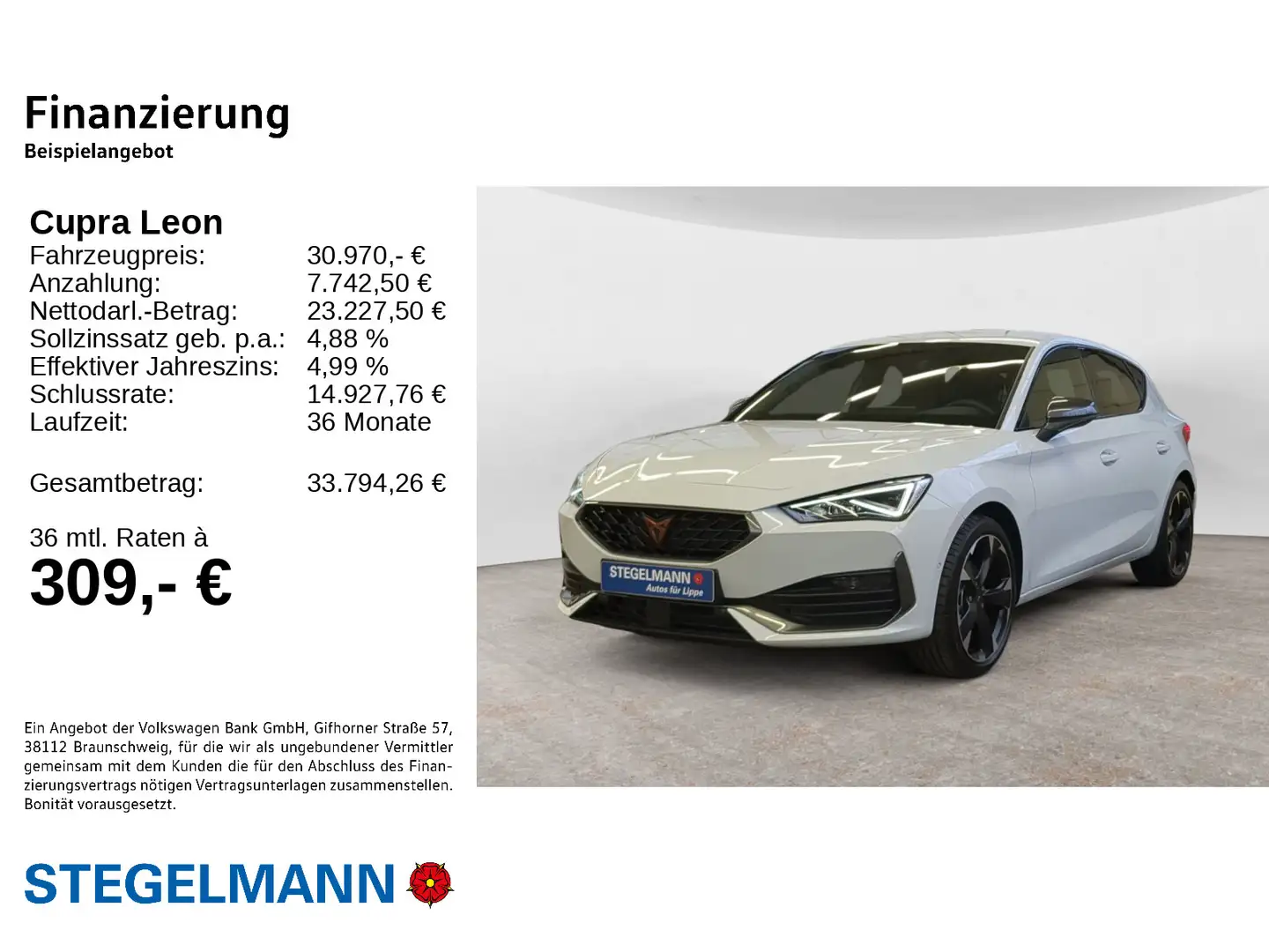 CUPRA Leon 1.5 eTSI DSG *LED*AHK*Beats*Kamera* Weiß - 2