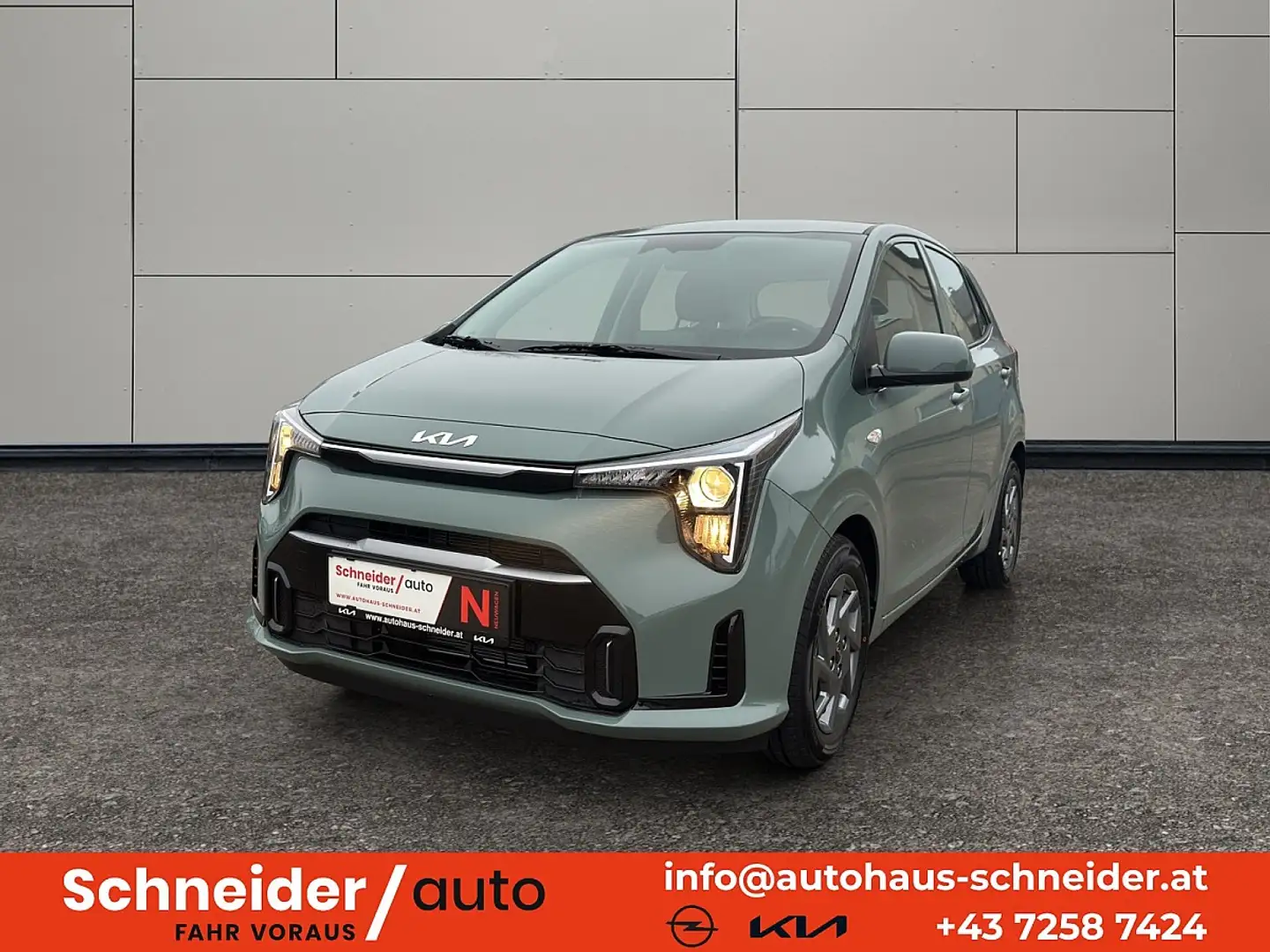 Kia Picanto 1,0 GDI Silber 4 Stz. Grün - 1