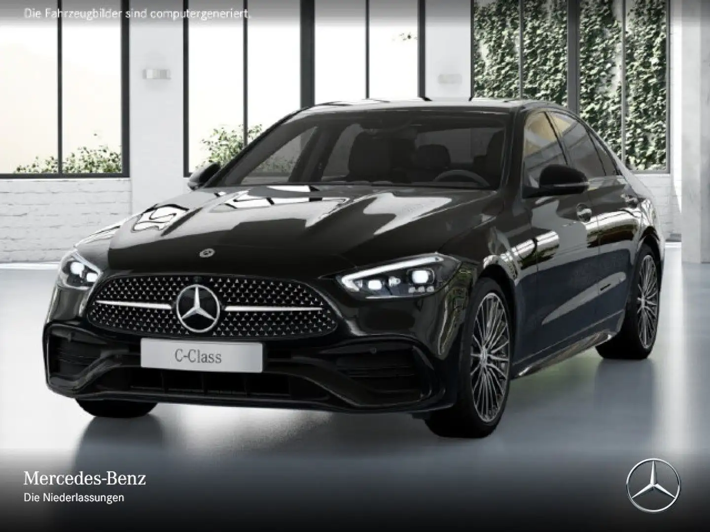 Mercedes-Benz C 200 d AMG+NIGHT+360+BURMESTER+19"+SITZKLIMA+TOTW Schwarz - 2