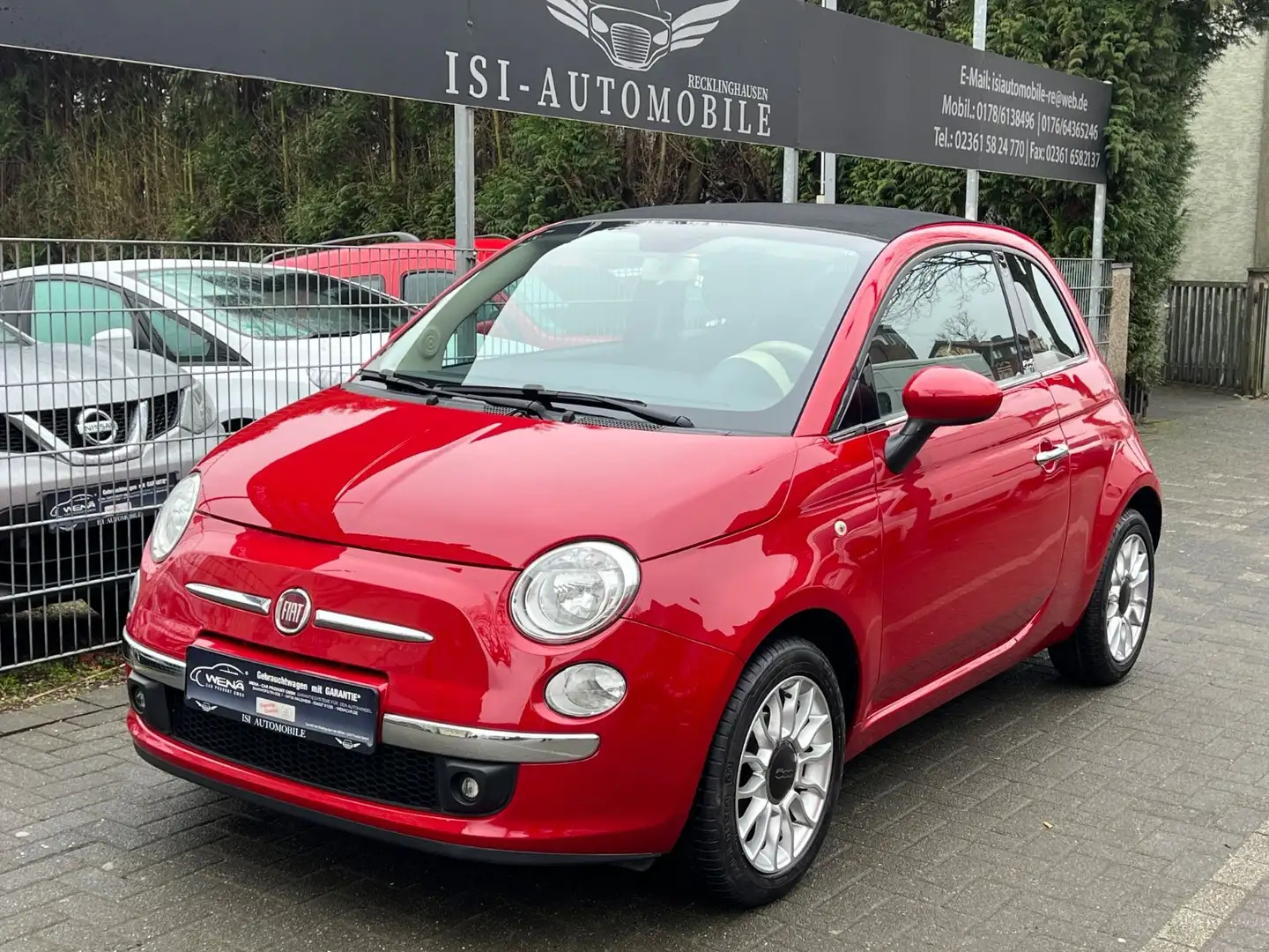 Fiat 500 "Cabrio"Klima"PDC"Garantie Rood - 1