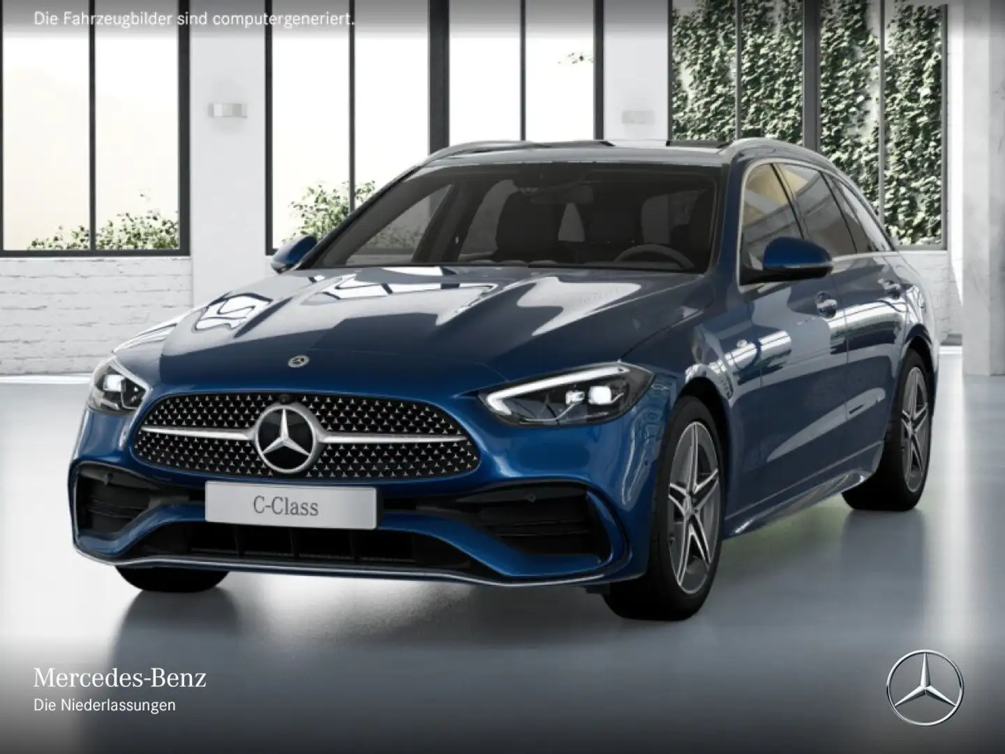 Mercedes-Benz C 300 de T 4M AMG+PANO+360+LED+BURMESTER+TOTW+9G Blau - 2