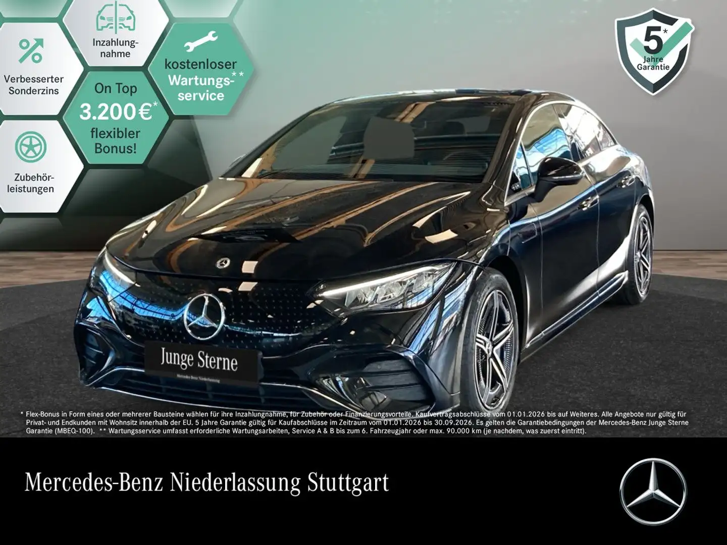 Mercedes-Benz EQE 500 4Matic AMG Burmester 3D Pano Distr. LED Noir - 1