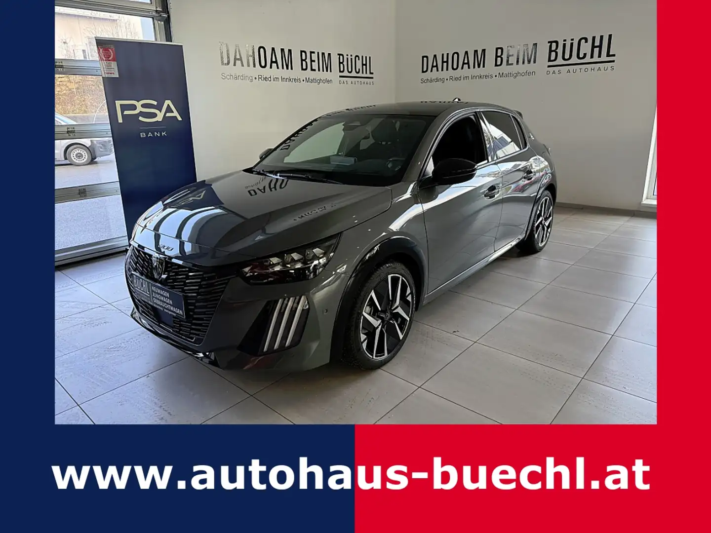 Peugeot 208 Hybrid 110 e-DCS6 GT Vollausstattung Grau - 1