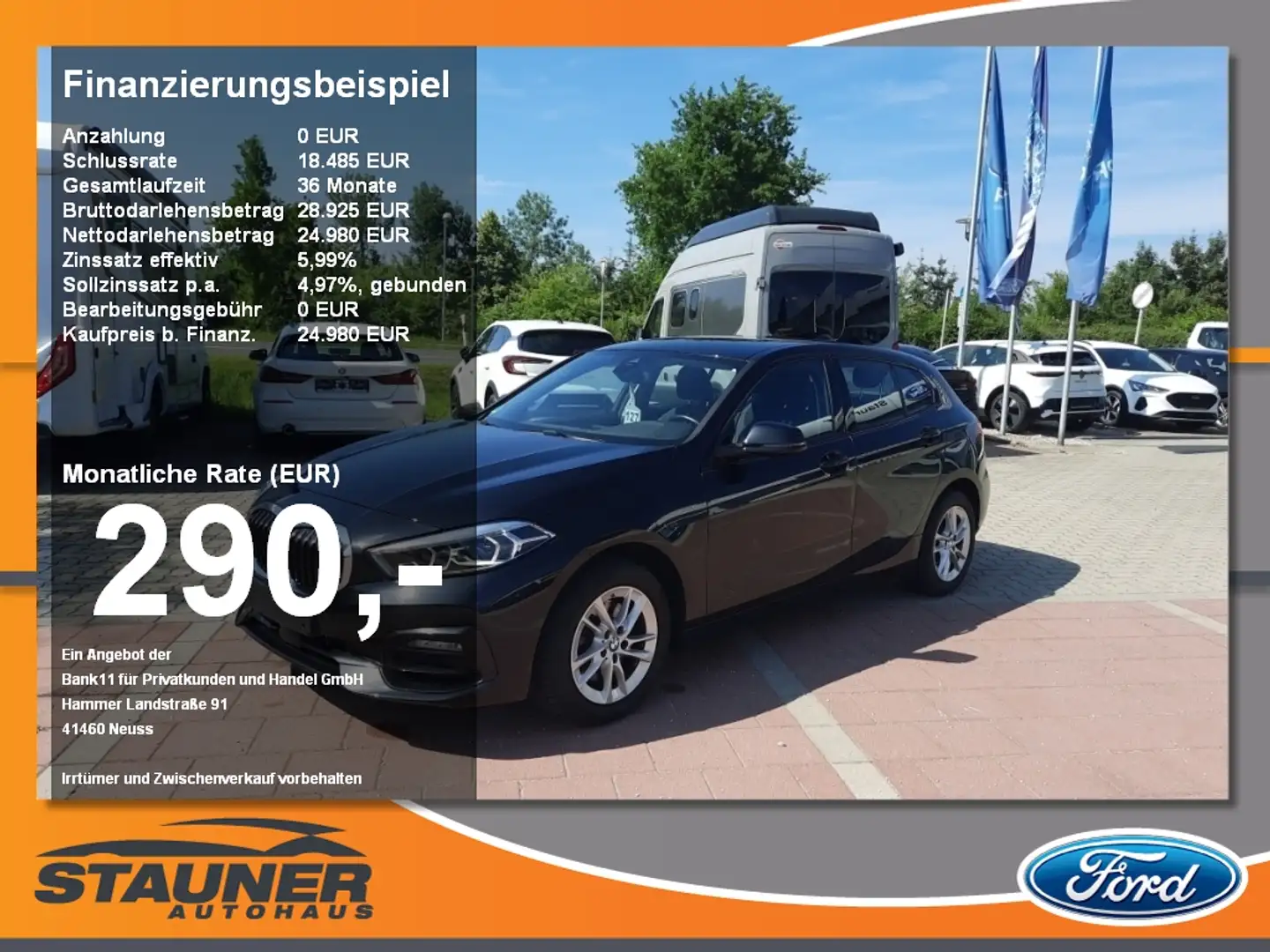 BMW 118 i Sport Line Navi SHZ Lenkradheiz LED Zwart - 1