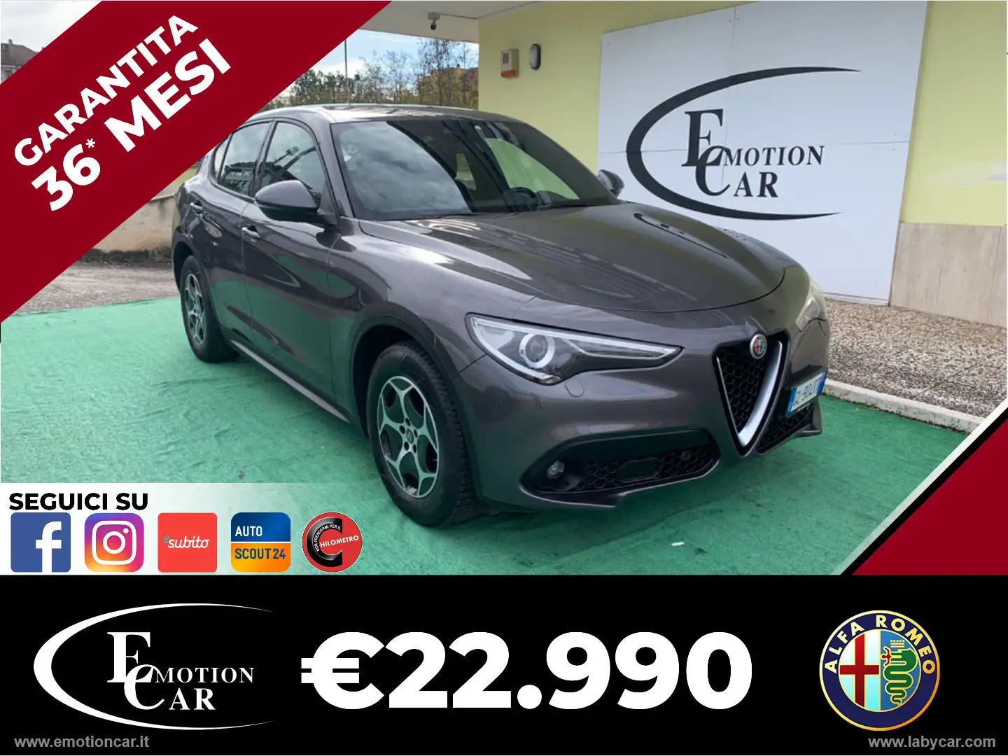 Alfa Romeo Stelvio 2.2 T.d. 160CV AT8 RWD SUPER BUSINESS - 2022 Grigio - 1