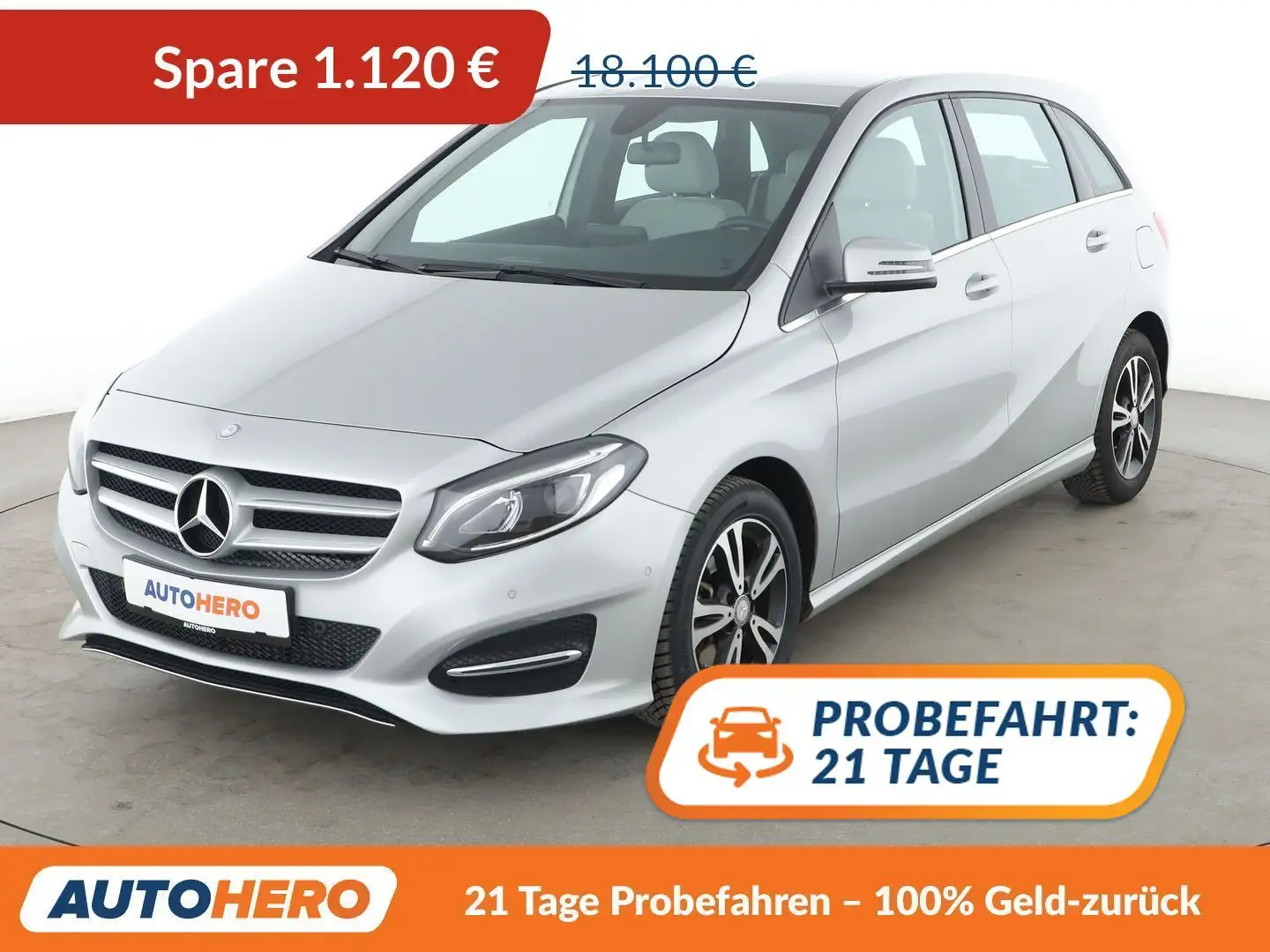 Mercedes-Benz B 180 Style Aut.*LED*NAVI*TEMPO*CAM*PDC*SHZ*KLIMA* Argent - 1