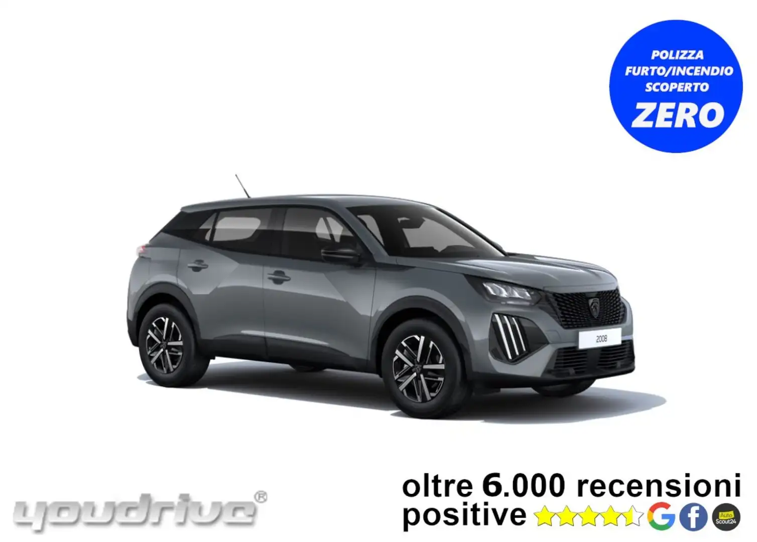 Peugeot 2008 PureTech 100 S&S Style Grigio - 1